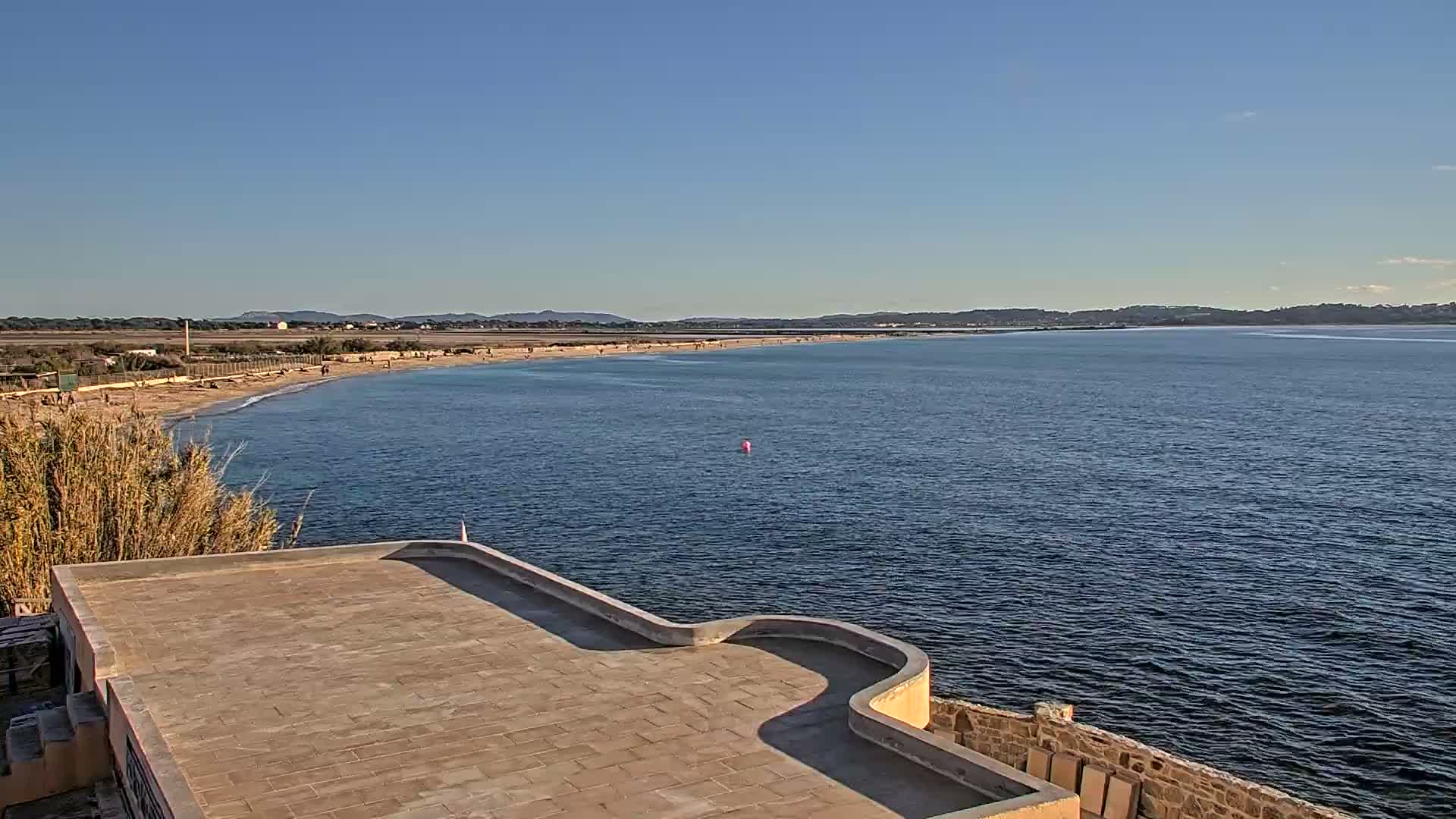 Hyeres, Plage de L'Almanarre Beach Live Cam - Toulon, Var, Provence-Alpes-Côte d’Azur, France