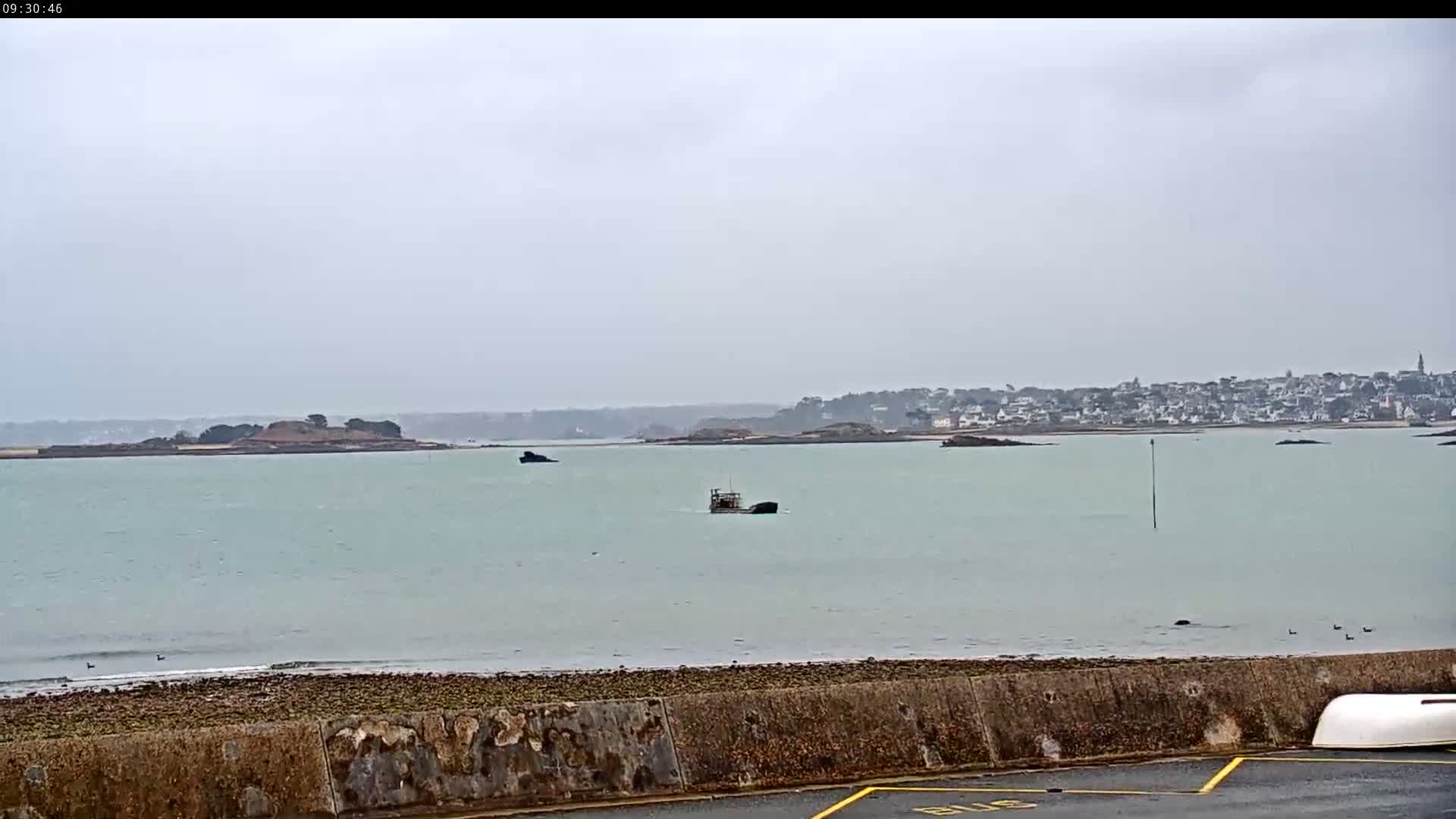Saint-Pol-de-Leon Comune & Marine Live Cam - Morlaix, Finistere, Bretagne, France