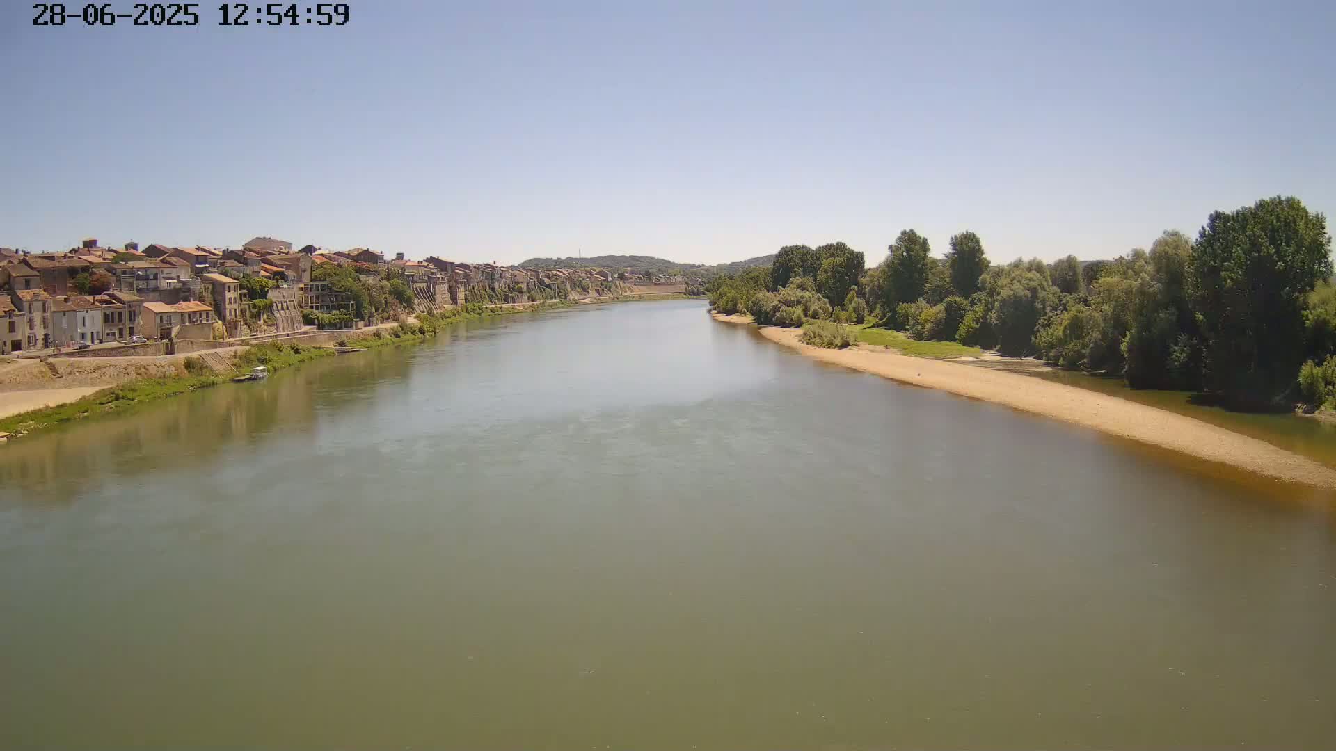 Tonneins City & Riviere Garonne River Live Cam - Marmande, Lot-et-Garonne, Nouvelle-Aquitaine, France