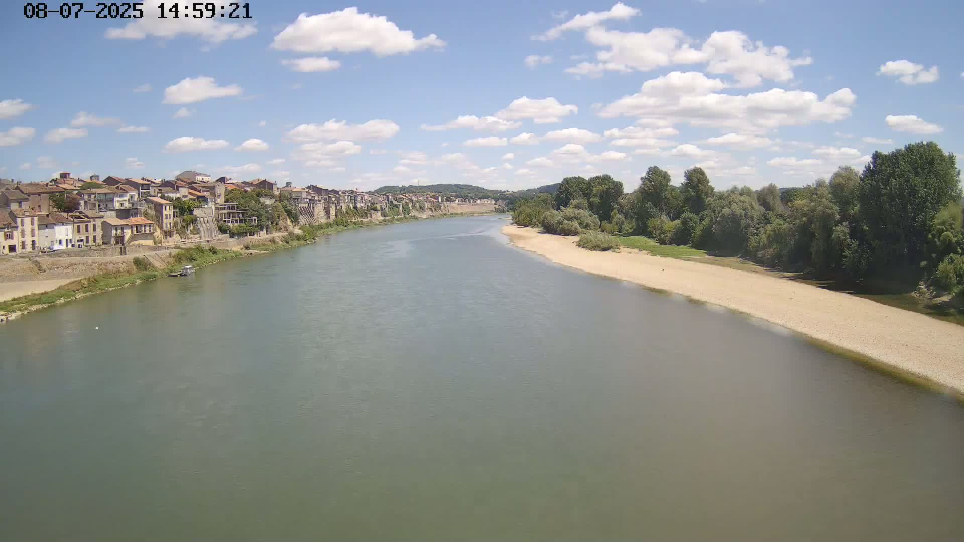 Tonneins City & Riviere Garonne River Live Cam - Marmande, Lot-et-Garonne, Nouvelle-Aquitaine, France