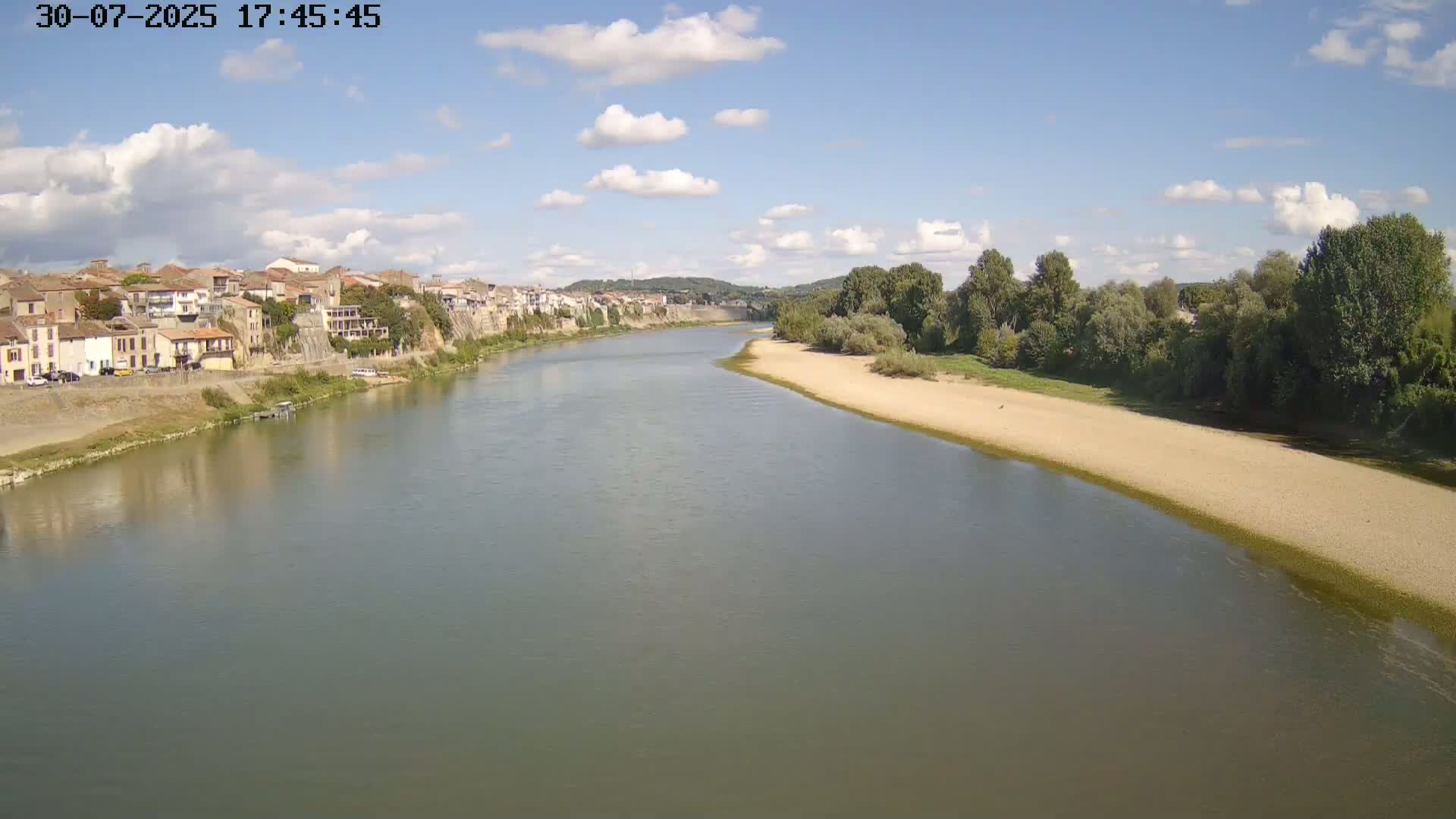 Tonneins City & Riviere Garonne River Live Cam - Marmande, Lot-et-Garonne, Nouvelle-Aquitaine, France