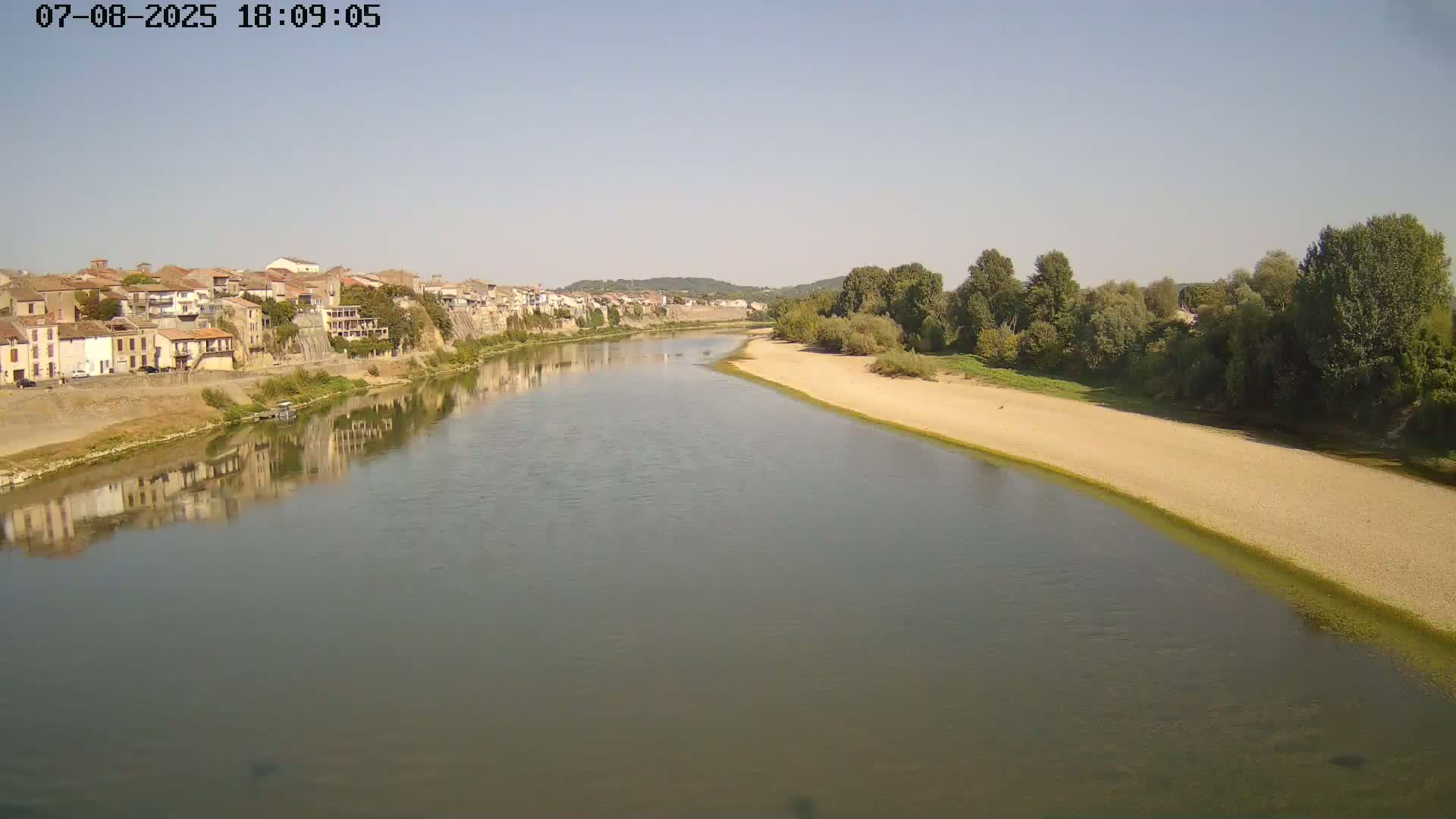 Tonneins City & Riviere Garonne River Live Cam - Marmande, Lot-et-Garonne, Nouvelle-Aquitaine, France