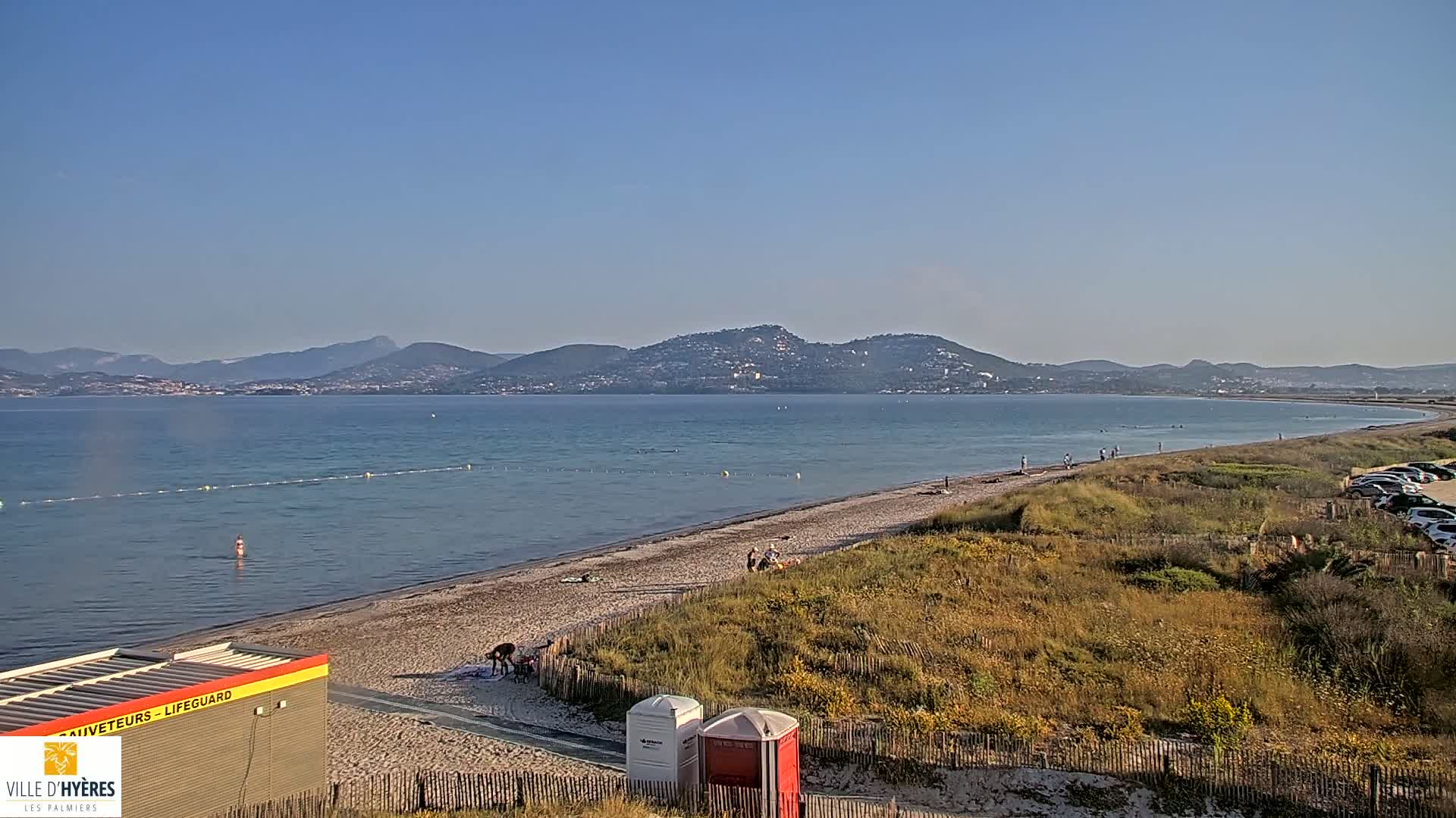 Hyeres - Plage dees Estagnets Beach Live Cam - Toulon, Var, Provence-Alpes-Cote d’Azur, France