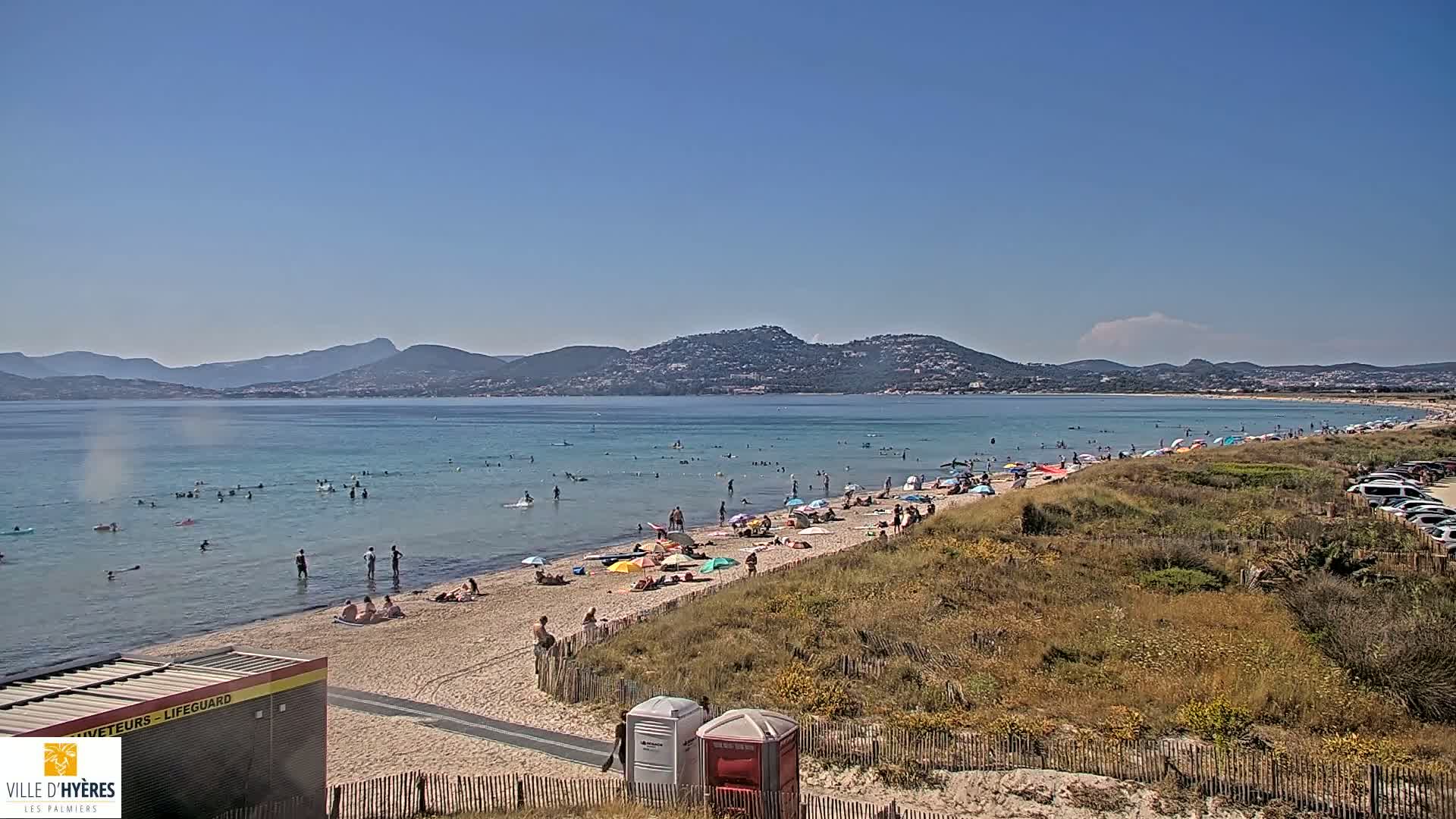 Hyeres - Plage dees Estagnets Beach Live Cam - Toulon, Var, Provence-Alpes-Cote d’Azur, France