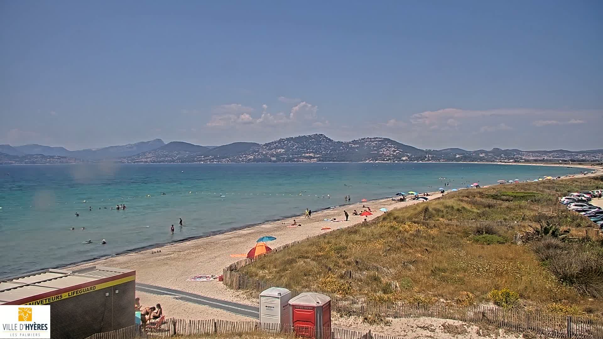 Hyeres - Plage dees Estagnets Beach Live Cam - Toulon, Var, Provence-Alpes-Cote d’Azur, France