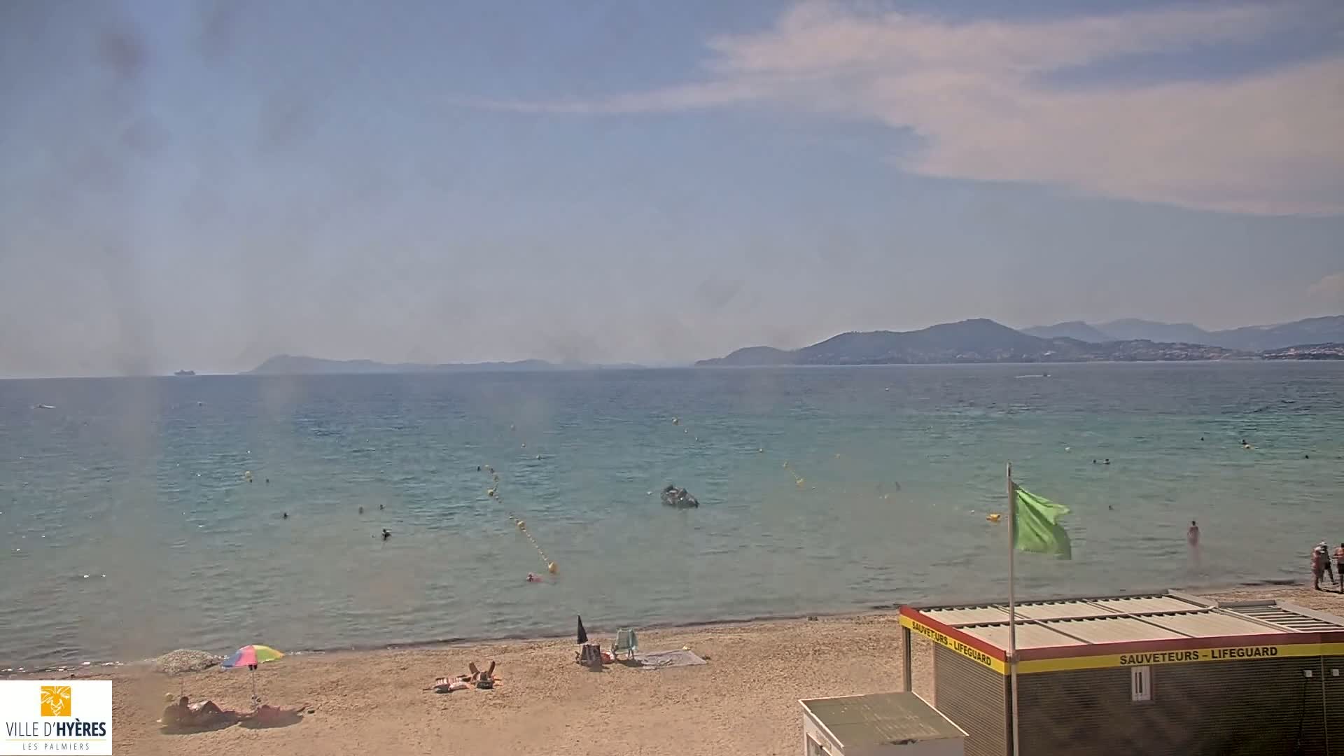 Hyeres - Plage dees Estagnets Beach Live Cam - Toulon, Var, Provence-Alpes-Cote d’Azur, France