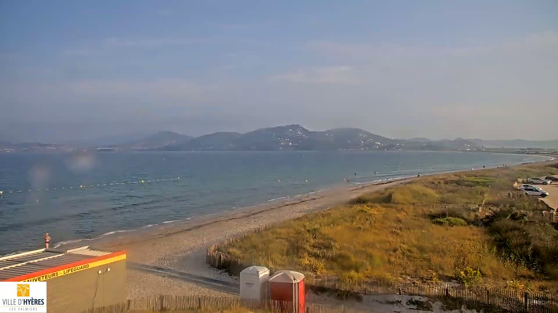 Hyeres - Plage dees Estagnets Beach Live Cam - Toulon, Var, Provence-Alpes-Cote d’Azur, France