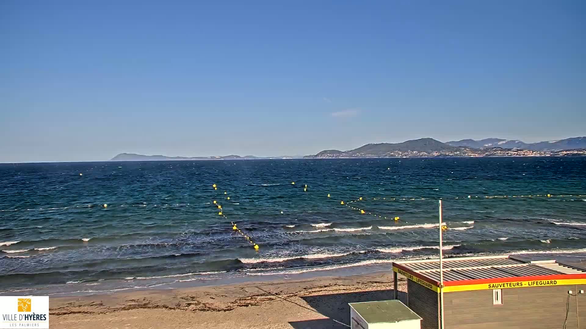 Hyeres - Plage dees Estagnets Beach Live Cam - Toulon, Var, Provence-Alpes-Cote d’Azur, France