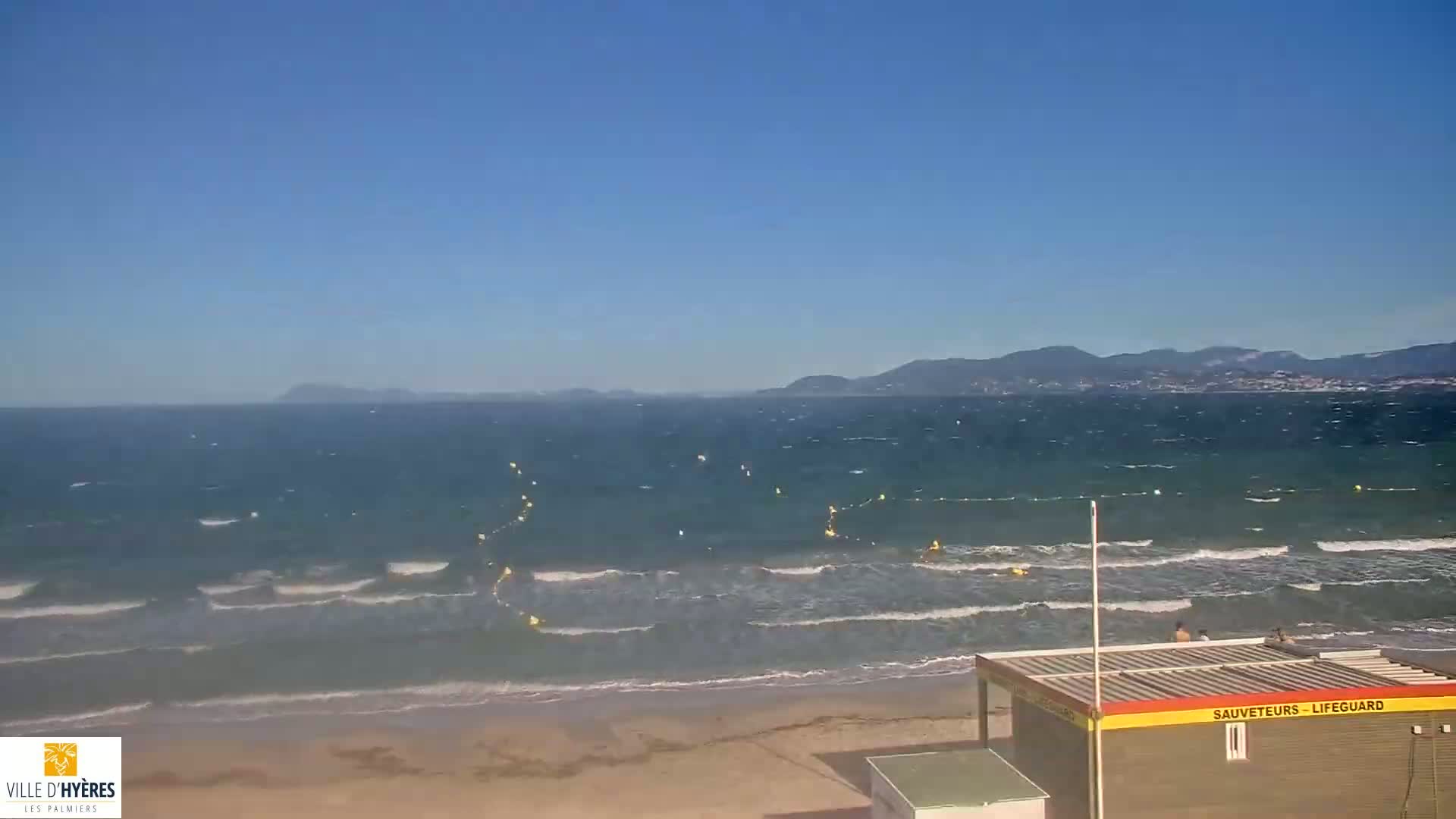 Hyeres - Plage dees Estagnets Beach Live Cam - Toulon, Var, Provence-Alpes-Cote d’Azur, France