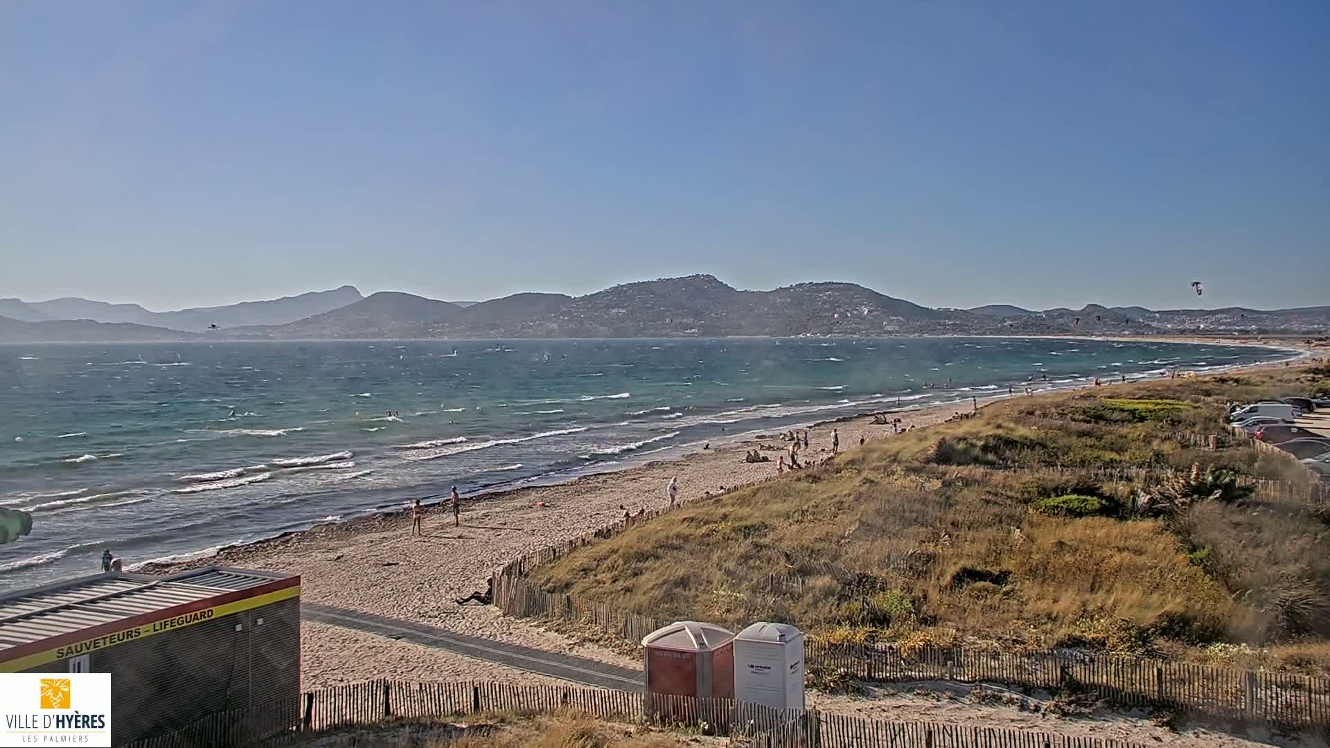 Hyeres - Plage dees Estagnets Beach Live Cam - Toulon, Var, Provence-Alpes-Cote d’Azur, France