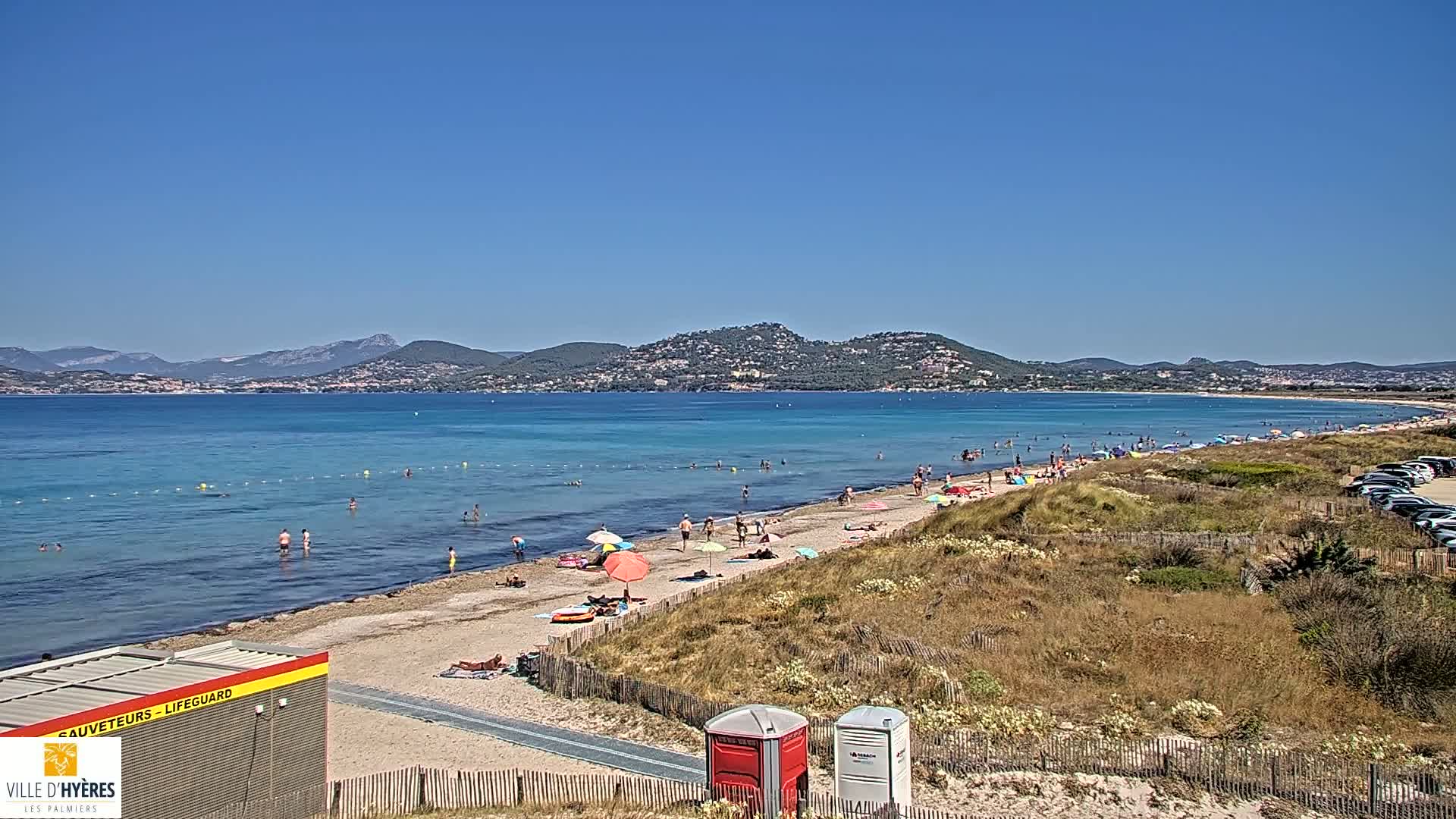 Hyeres - Plage dees Estagnets Beach Live Cam - Toulon, Var, Provence-Alpes-Cote d’Azur, France