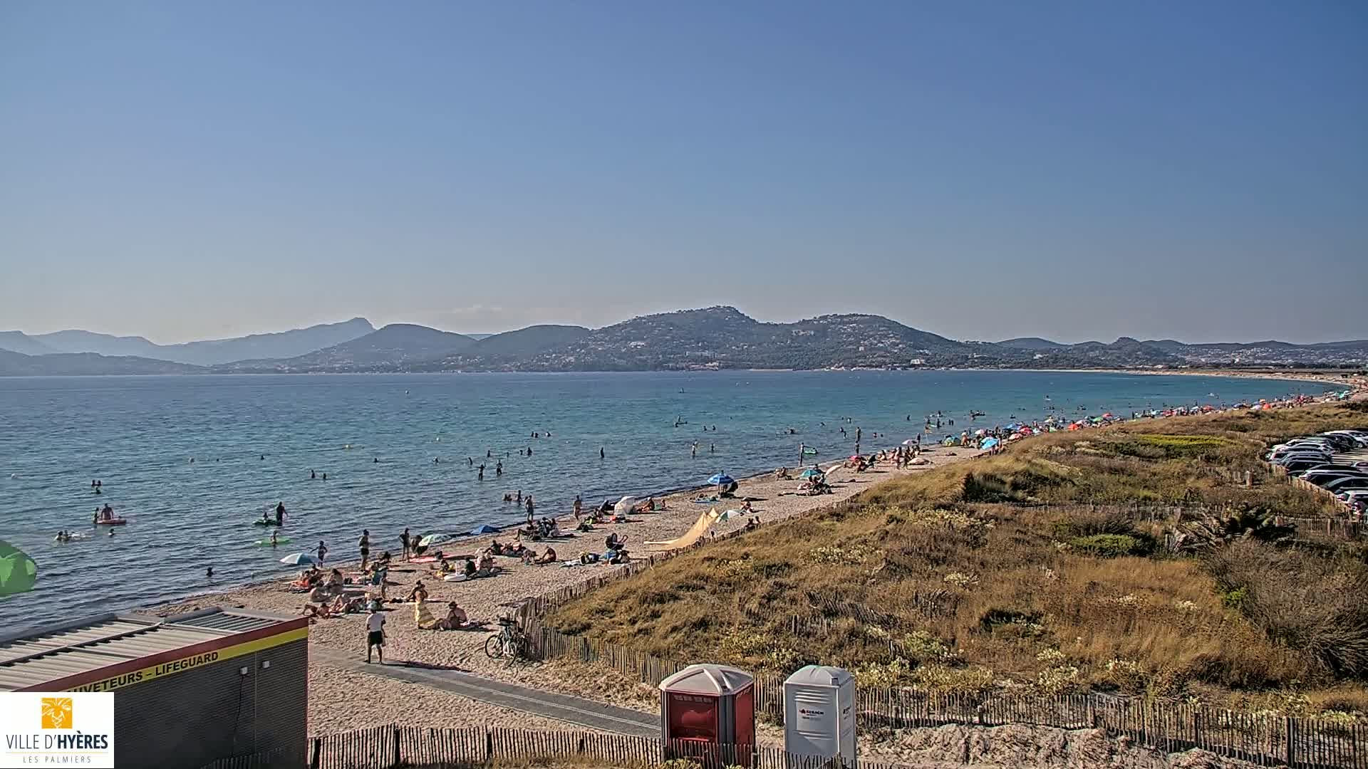 Hyeres - Plage dees Estagnets Beach Live Cam - Toulon, Var, Provence-Alpes-Cote d’Azur, France