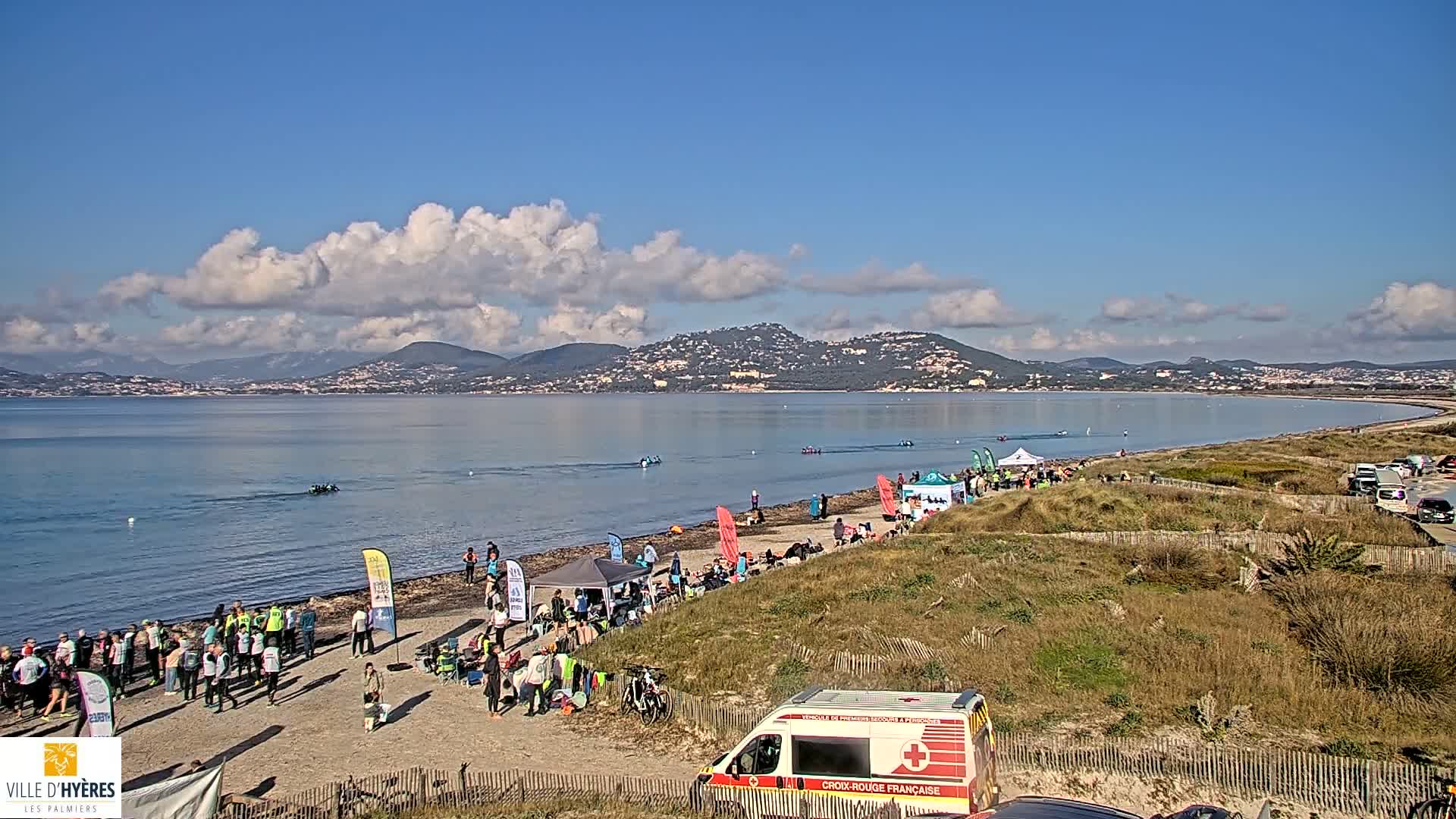 Hyeres - Plage dees Estagnets Beach Live Cam - Toulon, Var, Provence-Alpes-Cote d’Azur, France