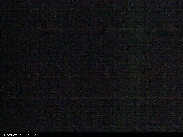 The image shows a completely black screen with subtle noise and a faint horizontal line pattern.