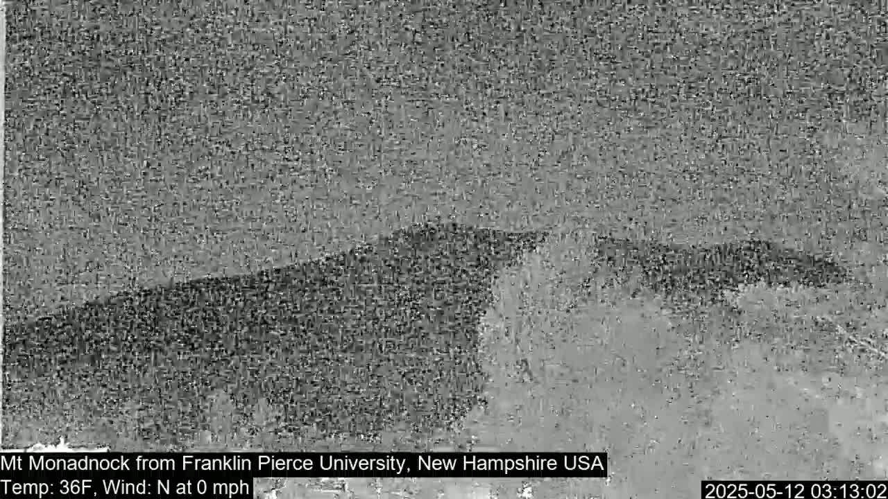 A grainy, low-light image shows a dark, indistinct hillside under a seemingly overcast sky.