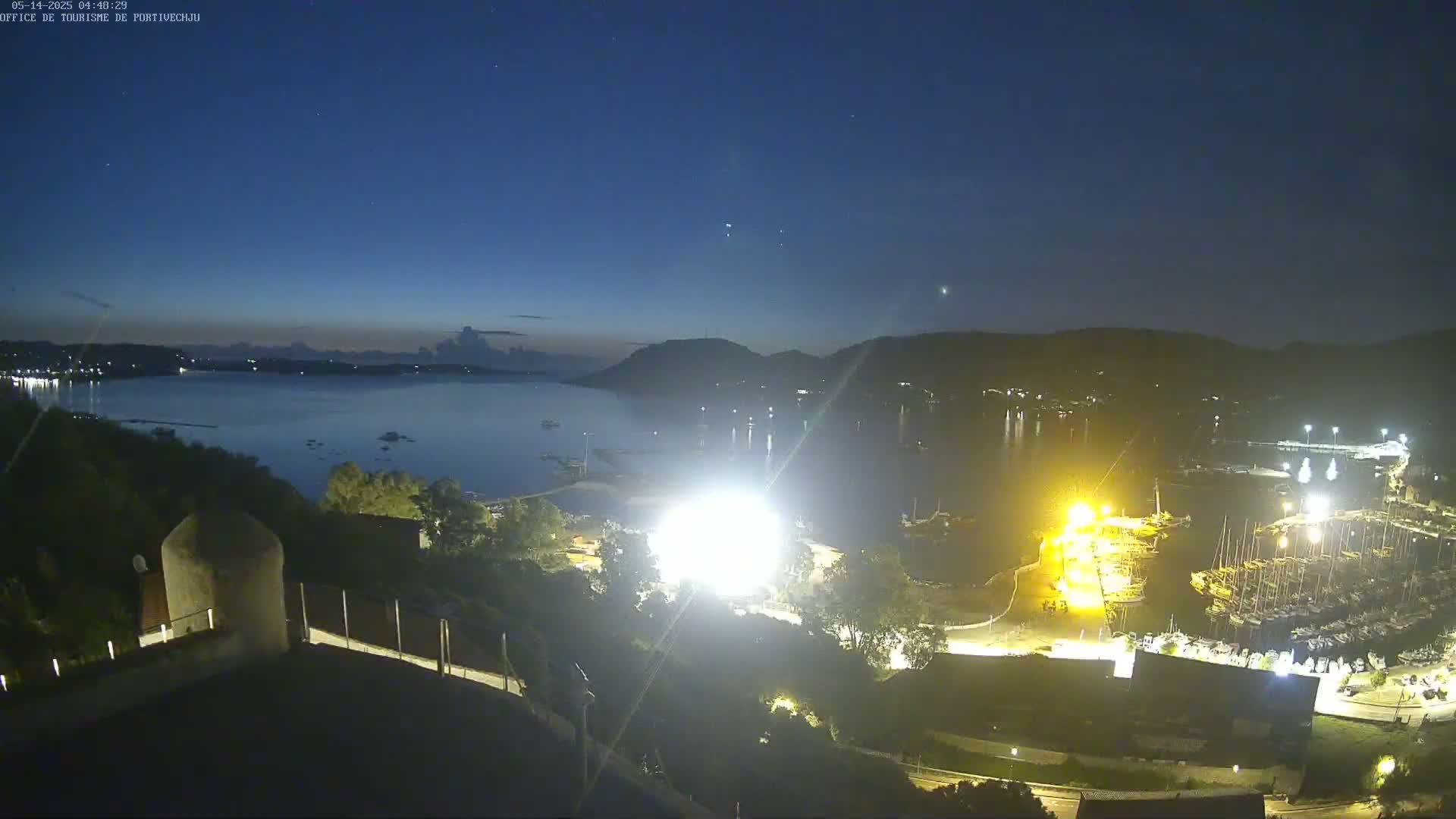 Corse (Corsica), Porto Vecchio Coast & Port  Live Cam -  Sartene, Corse-du-Sud, Corse, France
