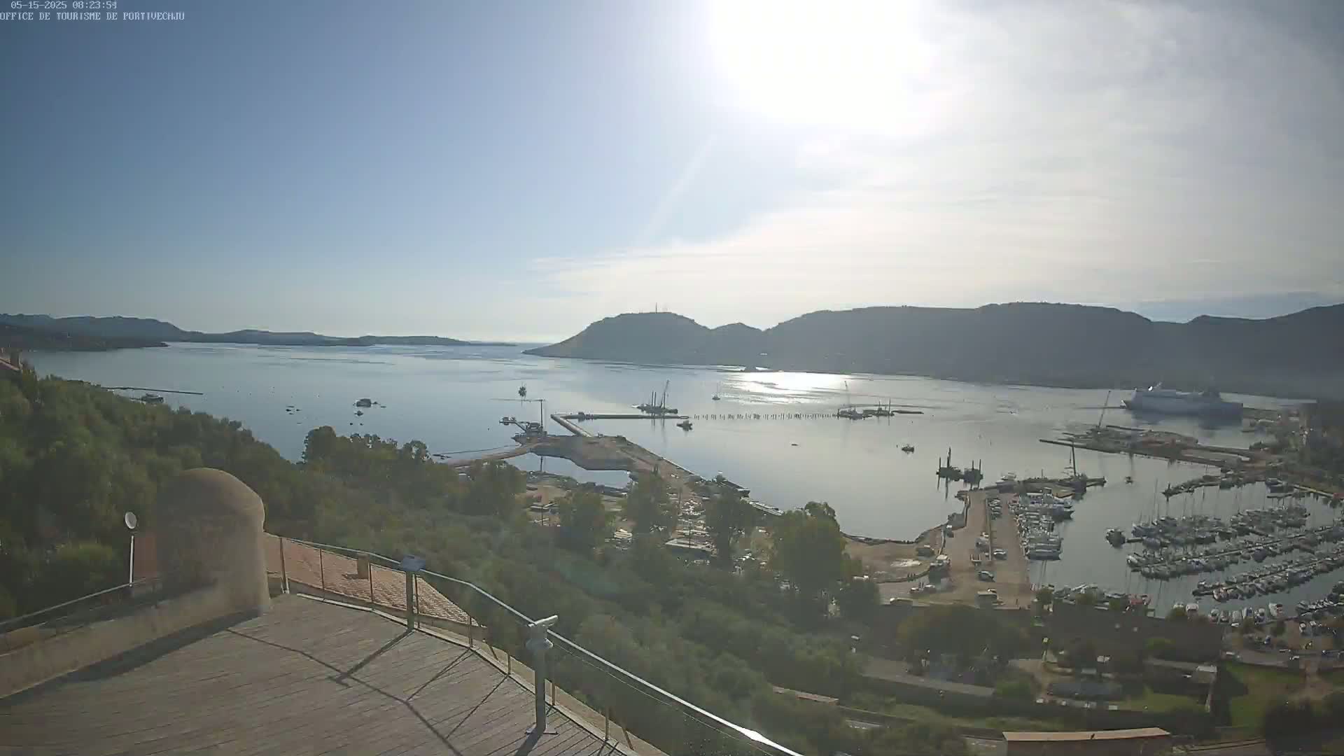 Corse (Corsica), Porto Vecchio Coast & Port  Live Cam -  Sartene, Corse-du-Sud, Corse, France