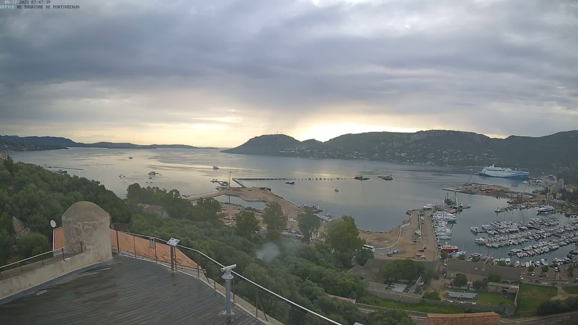 Corse (Corsica), Porto Vecchio Coast & Port  Live Cam -  Sartene, Corse-du-Sud, Corse, France