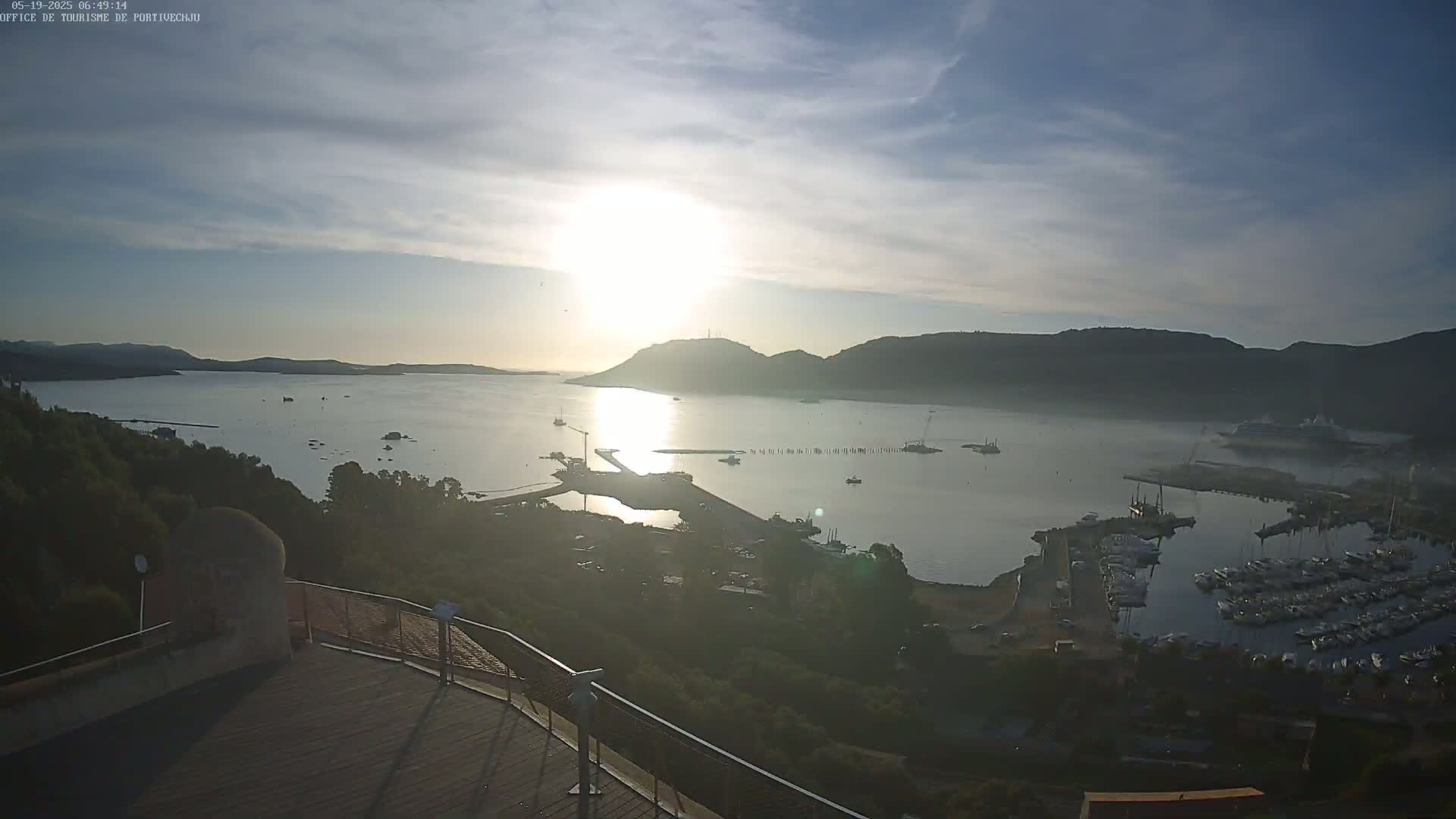 Corse (Corsica), Porto Vecchio Coast & Port  Live Cam -  Sartene, Corse-du-Sud, Corse, France