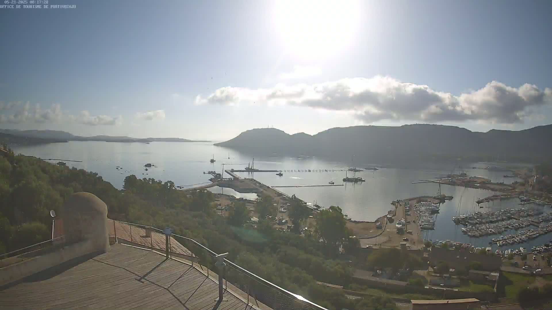 Corse (Corsica), Porto Vecchio Coast & Port  Live Cam -  Sartene, Corse-du-Sud, Corse, France