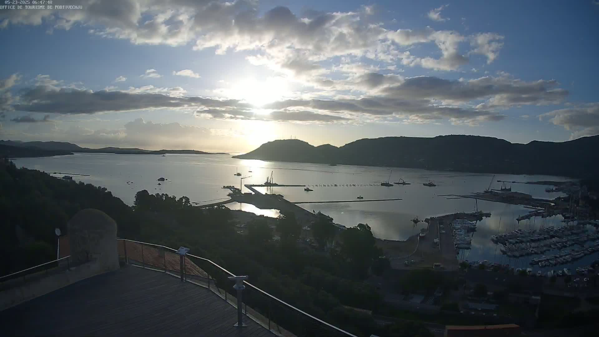 Corse (Corsica), Porto Vecchio Coast & Port  Live Cam -  Sartene, Corse-du-Sud, Corse, France