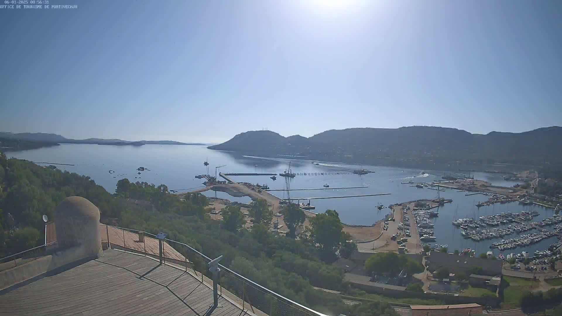 Corse (Corsica), Porto Vecchio Coast & Port  Live Cam -  Sartene, Corse-du-Sud, Corse, France