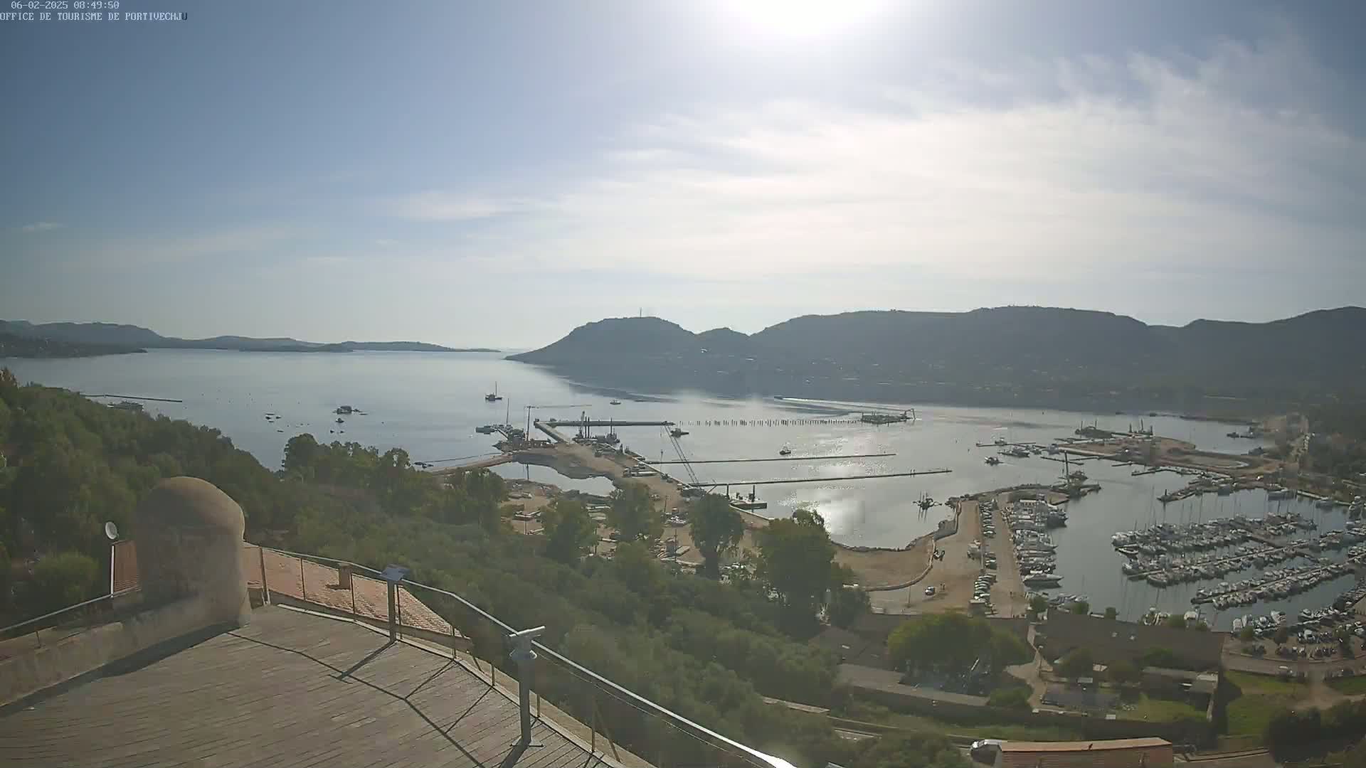 Corse (Corsica), Porto Vecchio Coast & Port  Live Cam -  Sartene, Corse-du-Sud, Corse, France