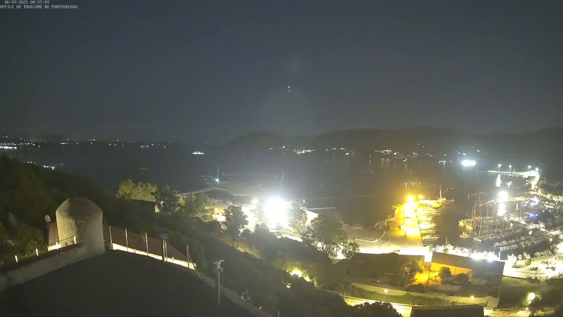 Corse (Corsica), Porto Vecchio Coast & Port  Live Cam -  Sartene, Corse-du-Sud, Corse, France