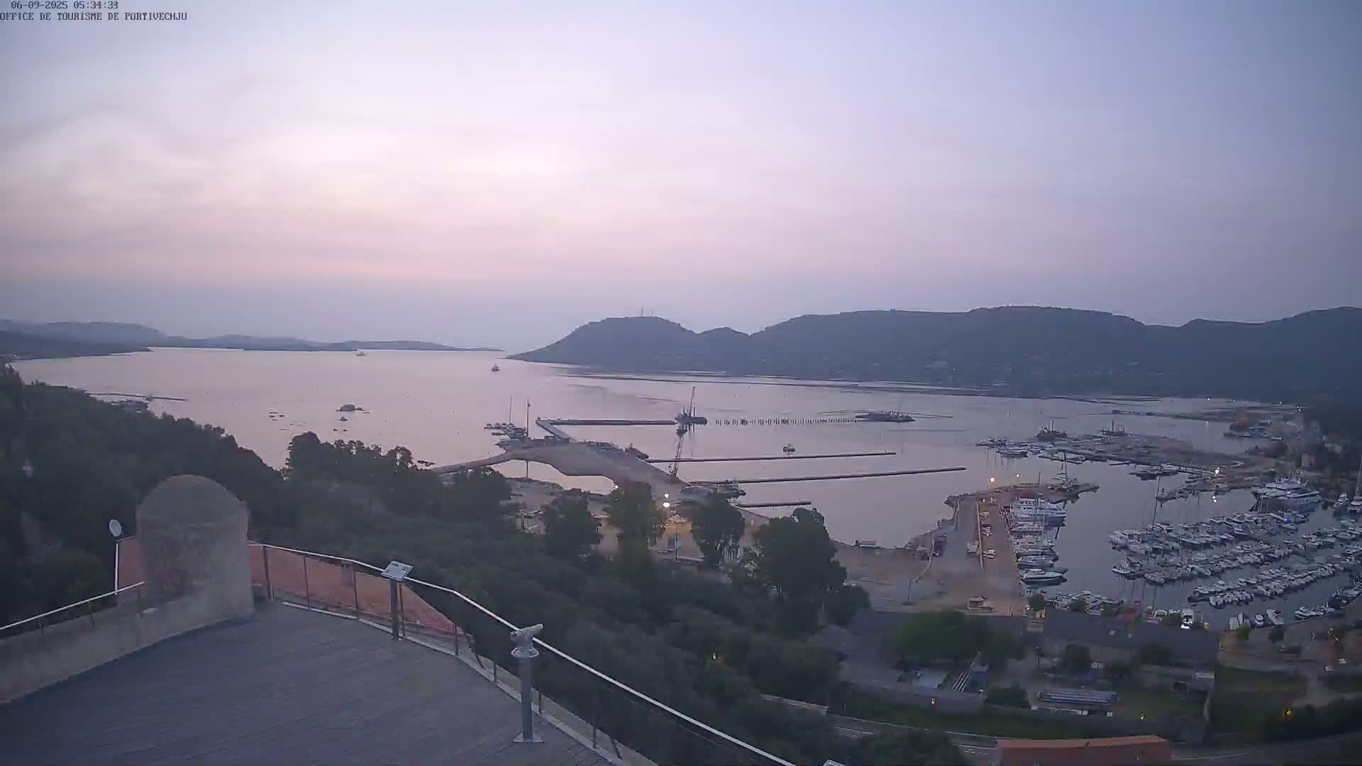 Corse (Corsica), Porto Vecchio Coast & Port  Live Cam -  Sartene, Corse-du-Sud, Corse, France