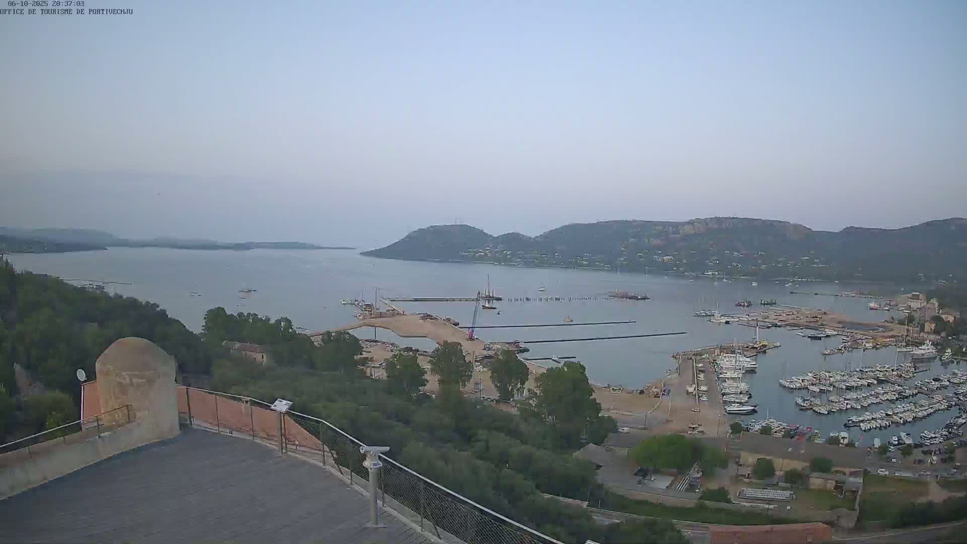 Corse (Corsica), Porto Vecchio Coast & Port  Live Cam -  Sartene, Corse-du-Sud, Corse, France