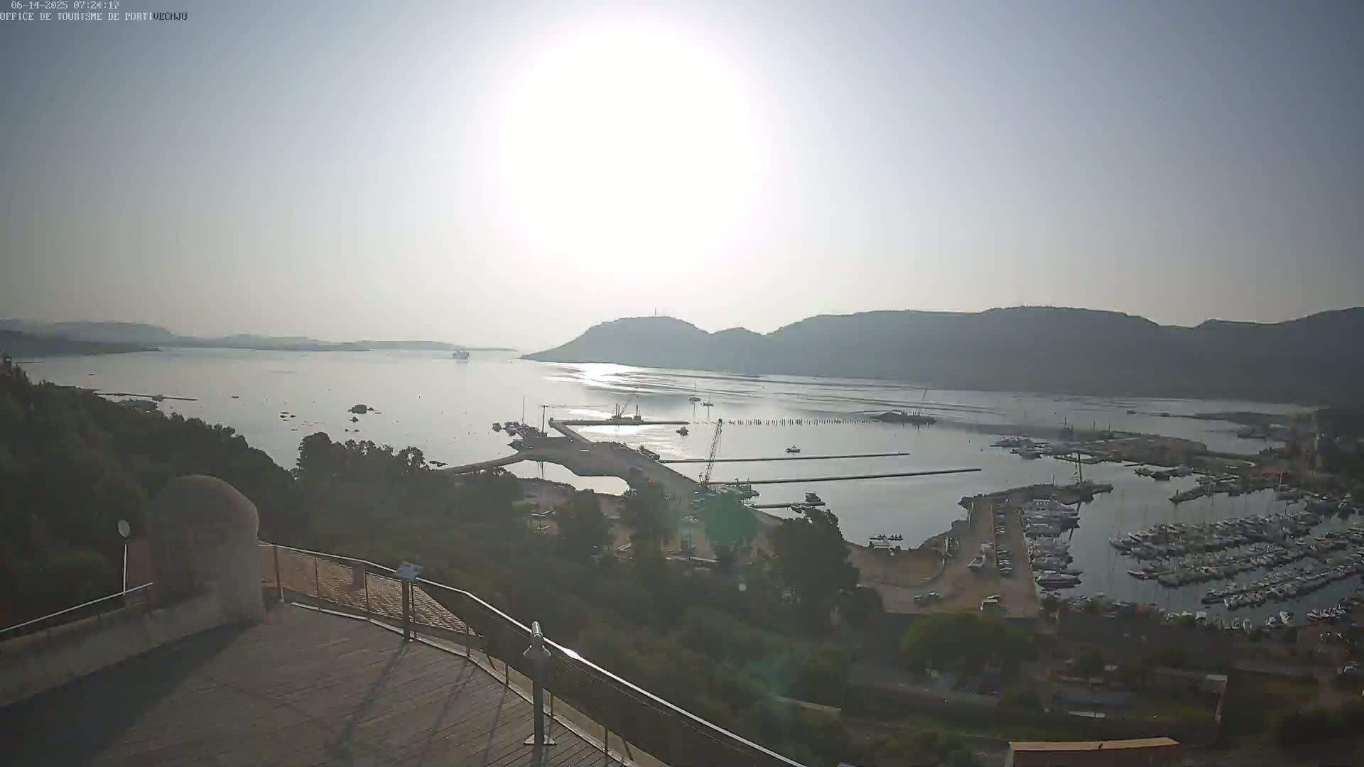 Corse (Corsica), Porto Vecchio Coast & Port  Live Cam -  Sartene, Corse-du-Sud, Corse, France