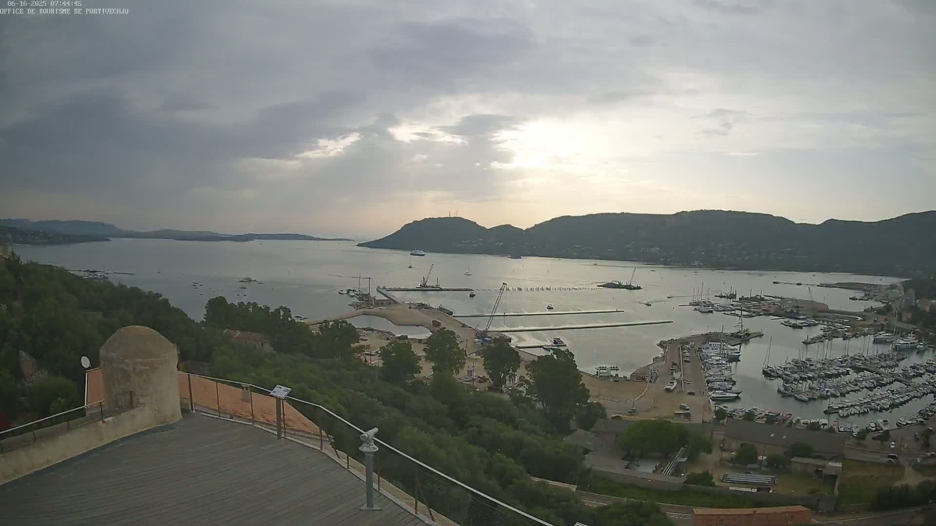 Corse (Corsica), Porto Vecchio Coast & Port  Live Cam -  Sartene, Corse-du-Sud, Corse, France