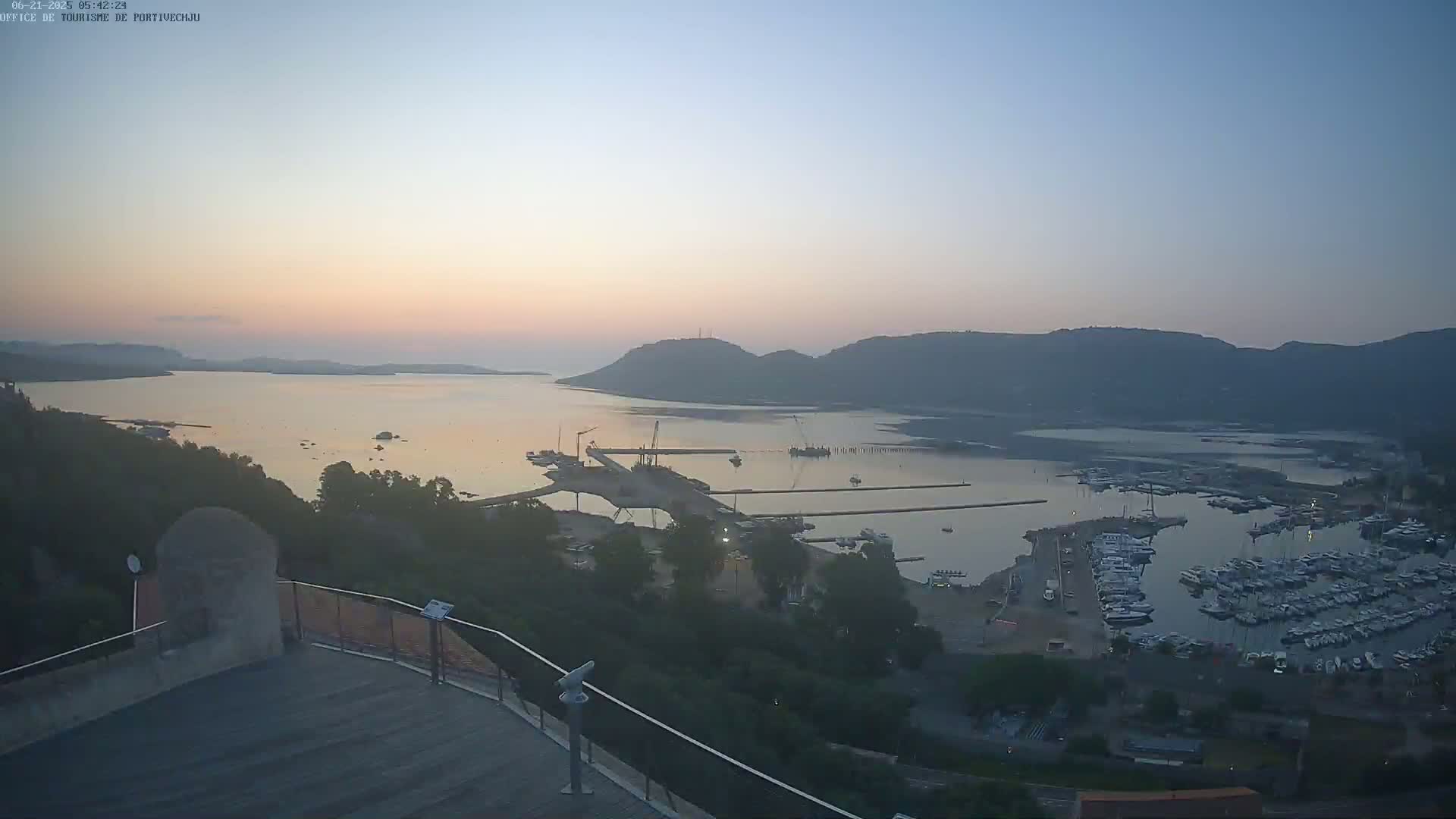 Corse (Corsica), Porto Vecchio Coast & Port  Live Cam -  Sartene, Corse-du-Sud, Corse, France