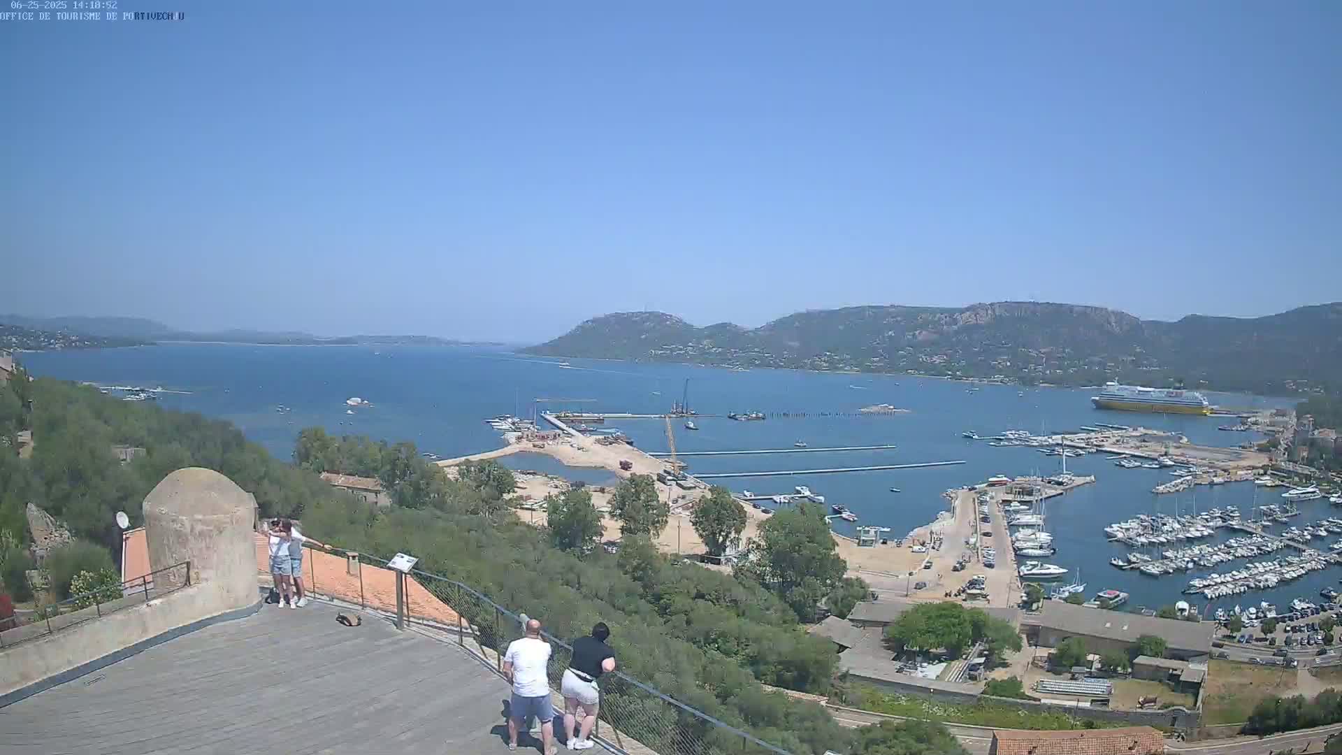 Corse (Corsica), Porto Vecchio Coast & Port  Live Cam -  Sartene, Corse-du-Sud, Corse, France