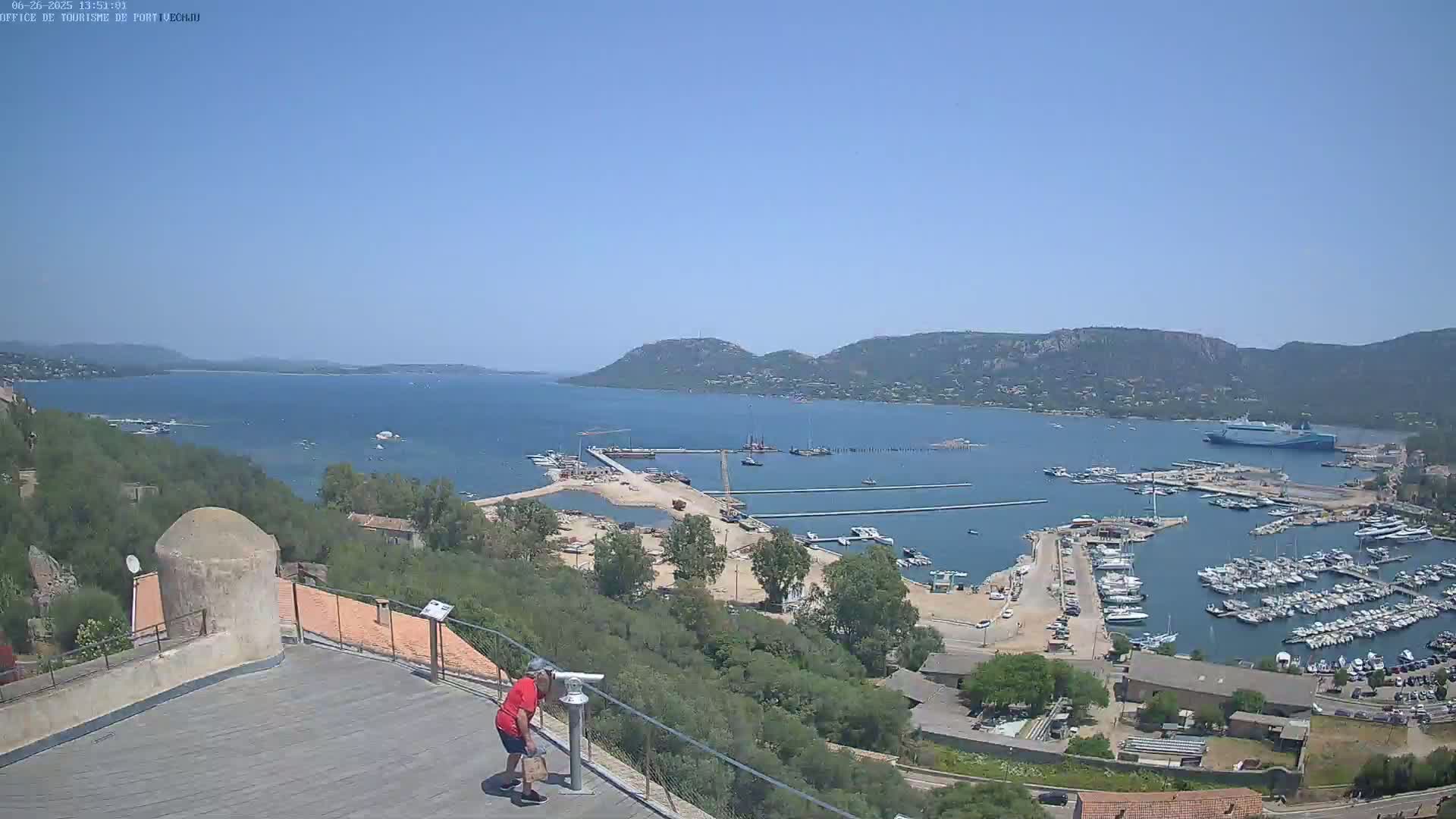 Corse (Corsica), Porto Vecchio Coast & Port  Live Cam -  Sartene, Corse-du-Sud, Corse, France