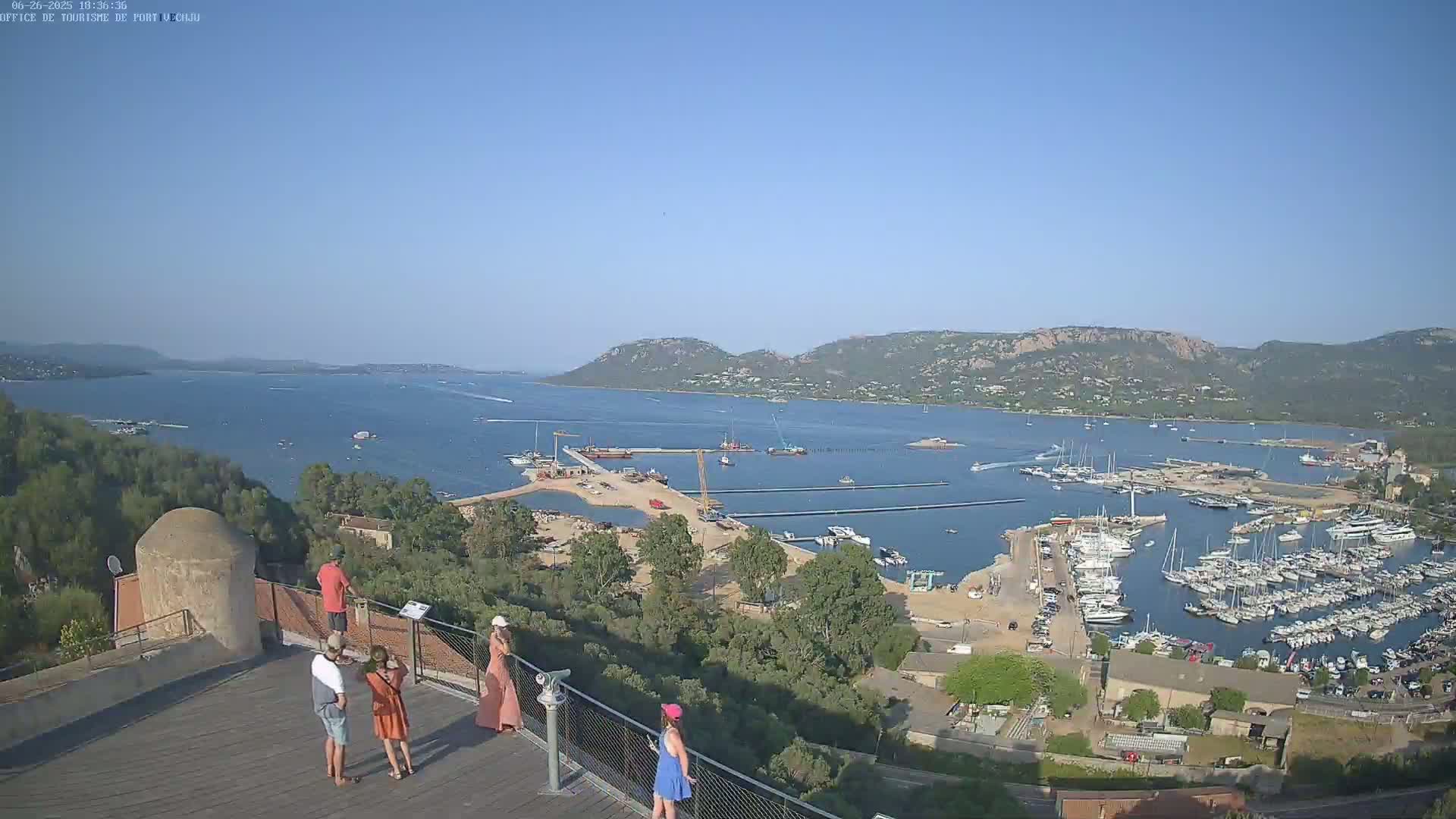 Corse (Corsica), Porto Vecchio Coast & Port  Live Cam -  Sartene, Corse-du-Sud, Corse, France