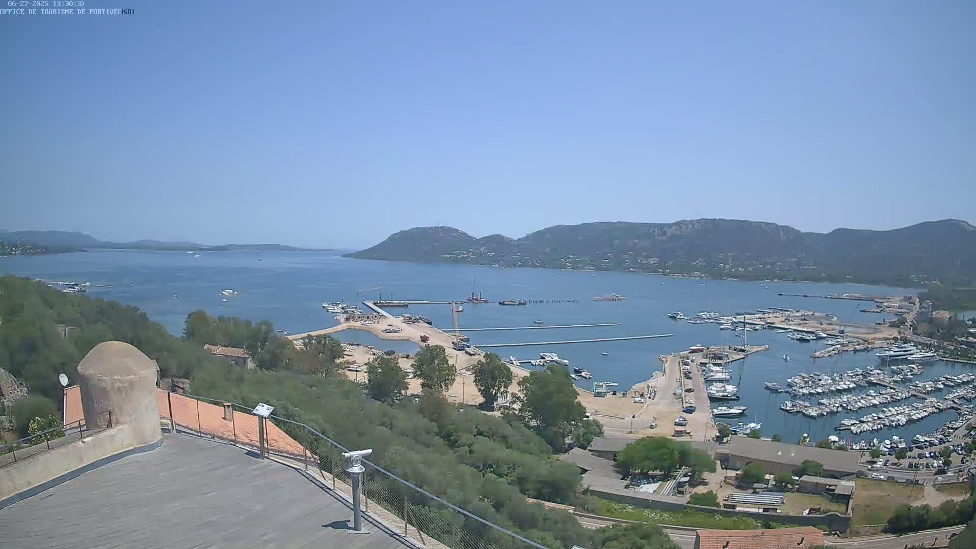 Corse (Corsica), Porto Vecchio Coast & Port  Live Cam -  Sartene, Corse-du-Sud, Corse, France