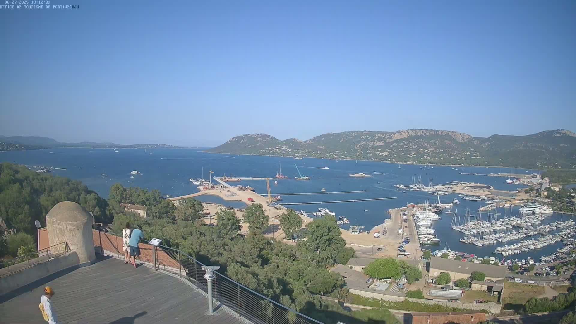 Corse (Corsica), Porto Vecchio Coast & Port  Live Cam -  Sartene, Corse-du-Sud, Corse, France