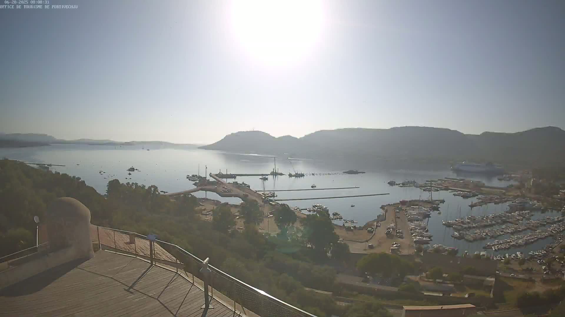Corse (Corsica), Porto Vecchio Coast & Port  Live Cam -  Sartene, Corse-du-Sud, Corse, France