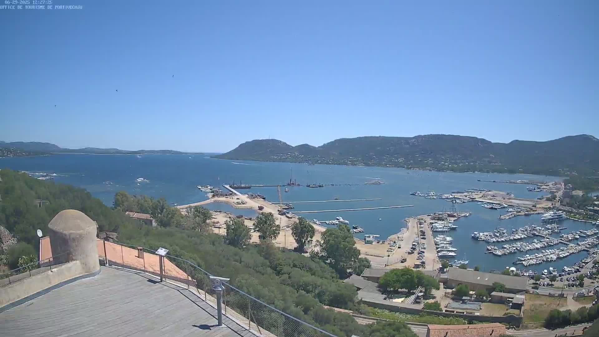 Corse (Corsica), Porto Vecchio Coast & Port  Live Cam -  Sartene, Corse-du-Sud, Corse, France