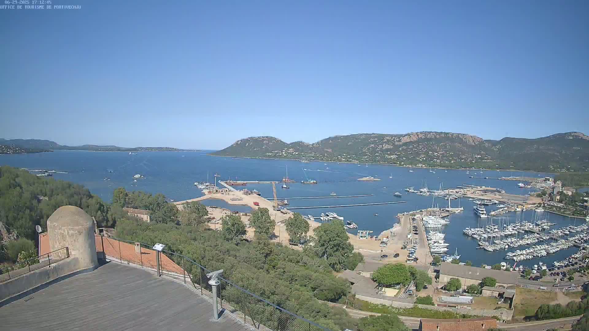 Corse (Corsica), Porto Vecchio Coast & Port  Live Cam -  Sartene, Corse-du-Sud, Corse, France
