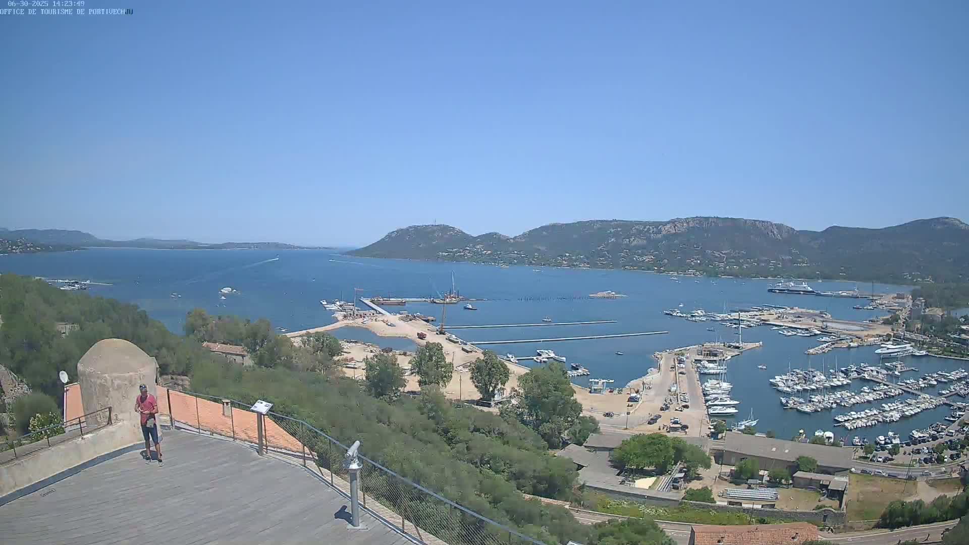 Corse (Corsica), Porto Vecchio Coast & Port  Live Cam -  Sartene, Corse-du-Sud, Corse, France