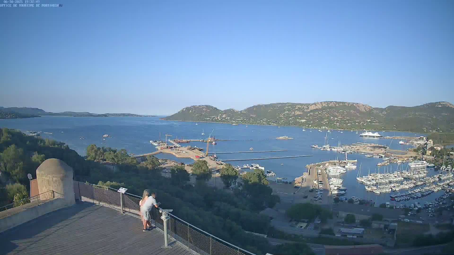 Corse (Corsica), Porto Vecchio Coast & Port  Live Cam -  Sartene, Corse-du-Sud, Corse, France