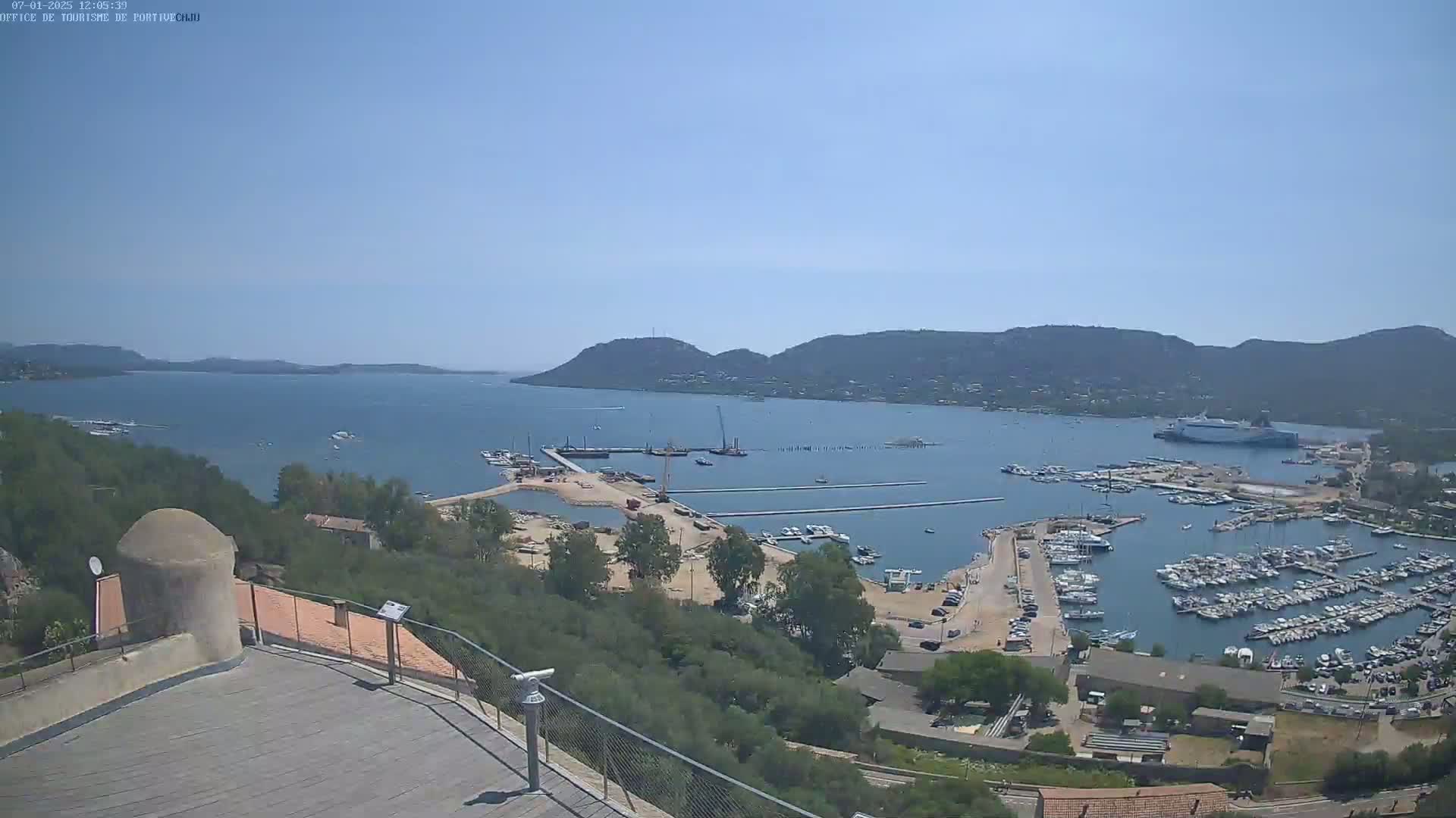 Corse (Corsica), Porto Vecchio Coast & Port  Live Cam -  Sartene, Corse-du-Sud, Corse, France