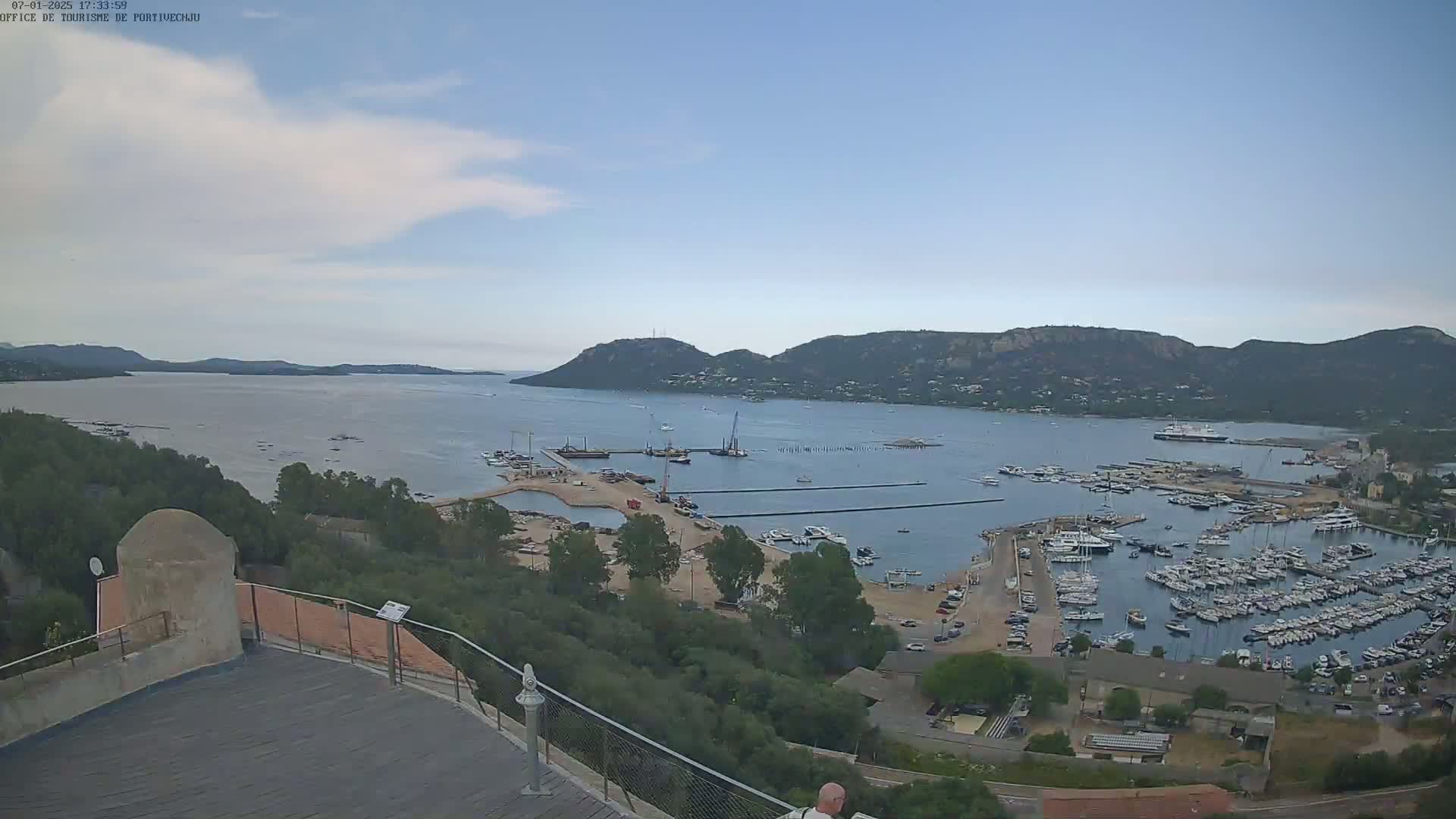 Corse (Corsica), Porto Vecchio Coast & Port  Live Cam -  Sartene, Corse-du-Sud, Corse, France