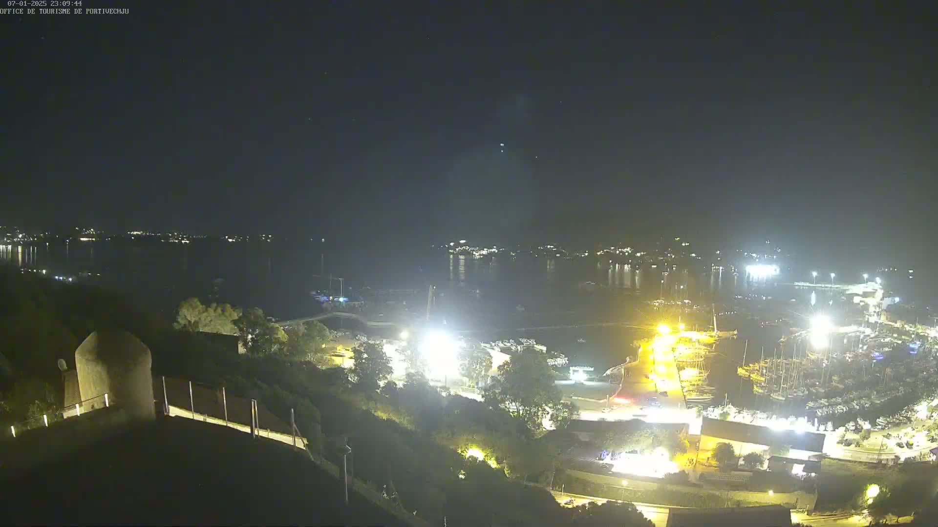 Corse (Corsica), Porto Vecchio Coast & Port  Live Cam -  Sartene, Corse-du-Sud, Corse, France