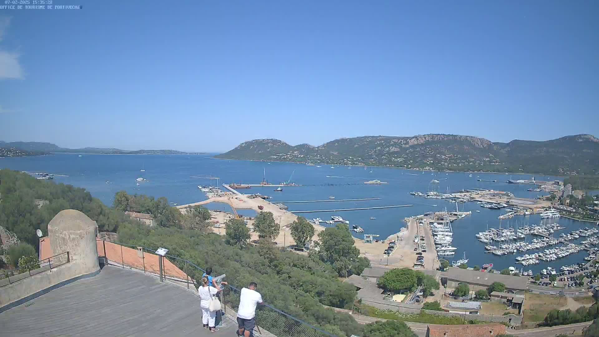 Corse (Corsica), Porto Vecchio Coast & Port  Live Cam -  Sartene, Corse-du-Sud, Corse, France