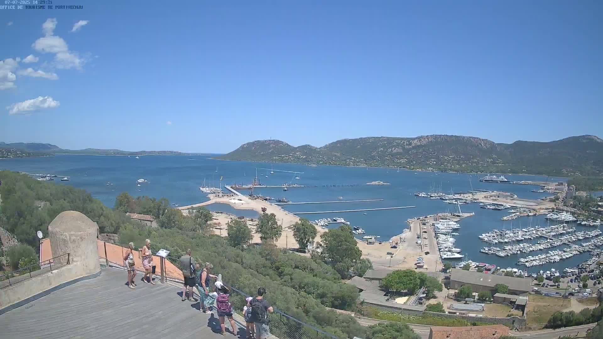 Corse (Corsica), Porto Vecchio Coast & Port  Live Cam -  Sartene, Corse-du-Sud, Corse, France
