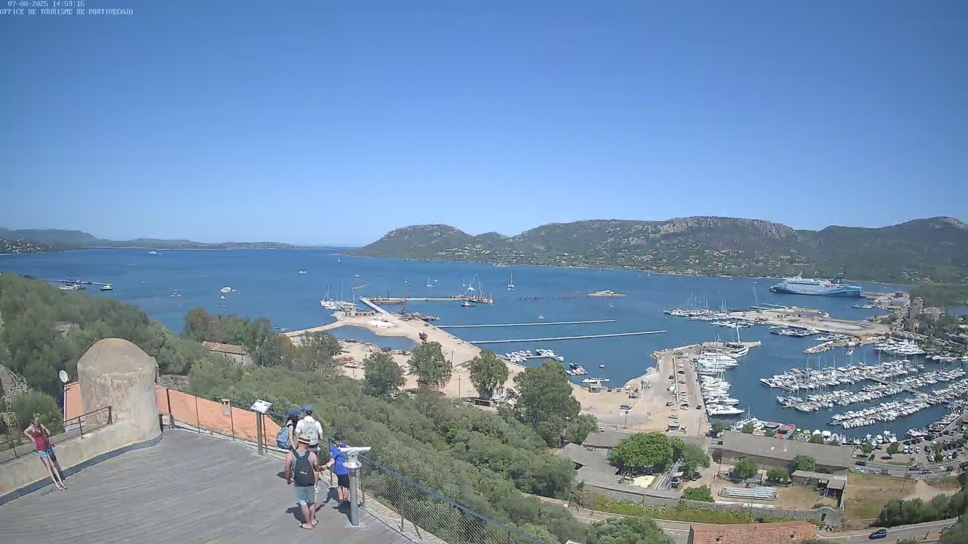 Corse (Corsica), Porto Vecchio Coast & Port  Live Cam -  Sartene, Corse-du-Sud, Corse, France