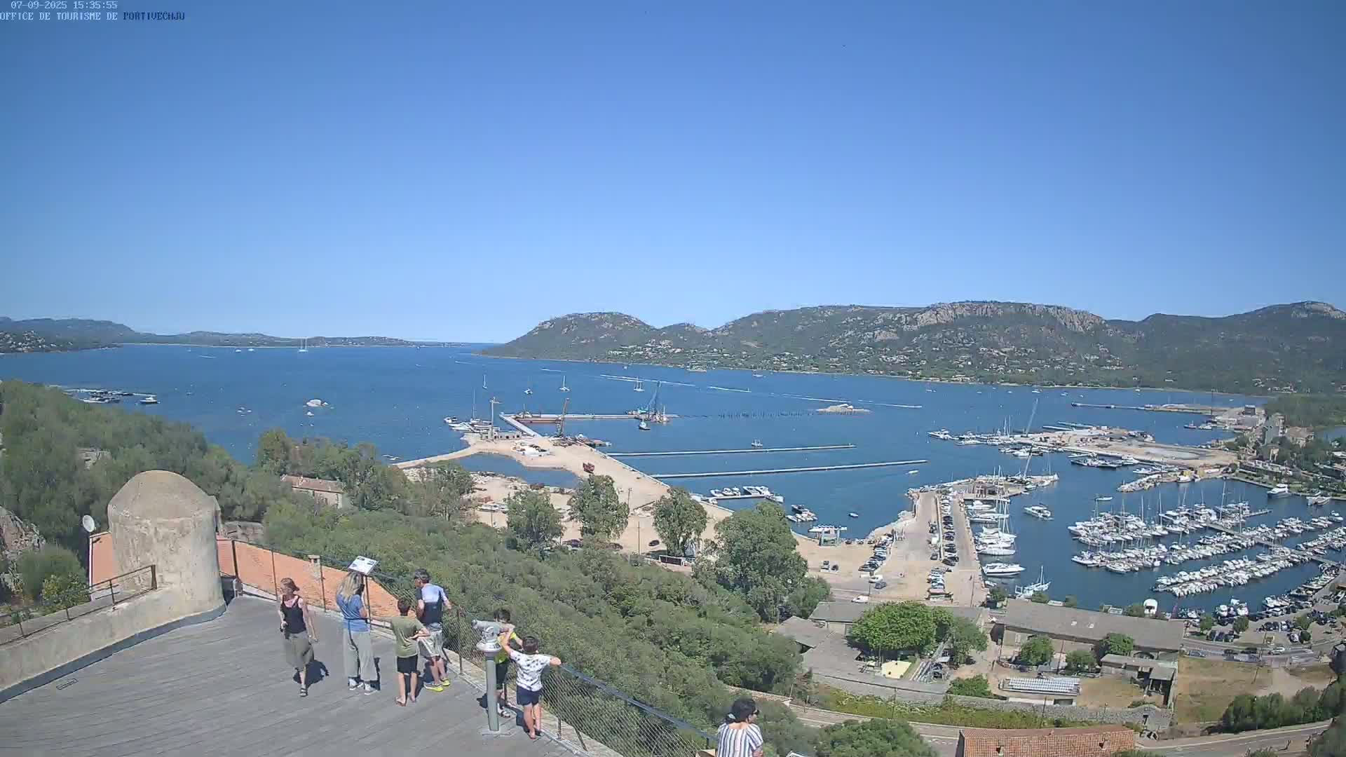 Corse (Corsica), Porto Vecchio Coast & Port  Live Cam -  Sartene, Corse-du-Sud, Corse, France
